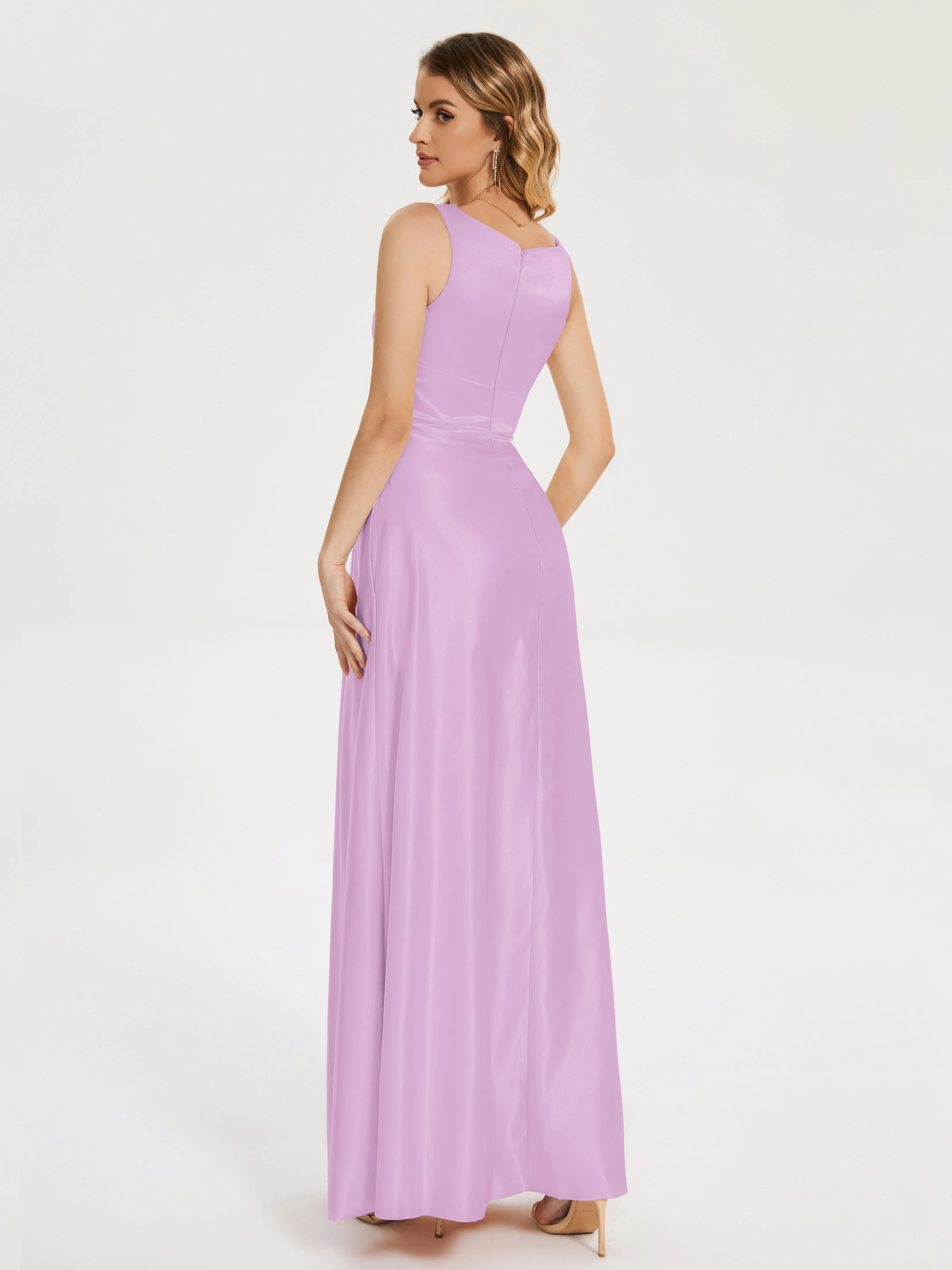 Modern A-line Satin Prom Dresses