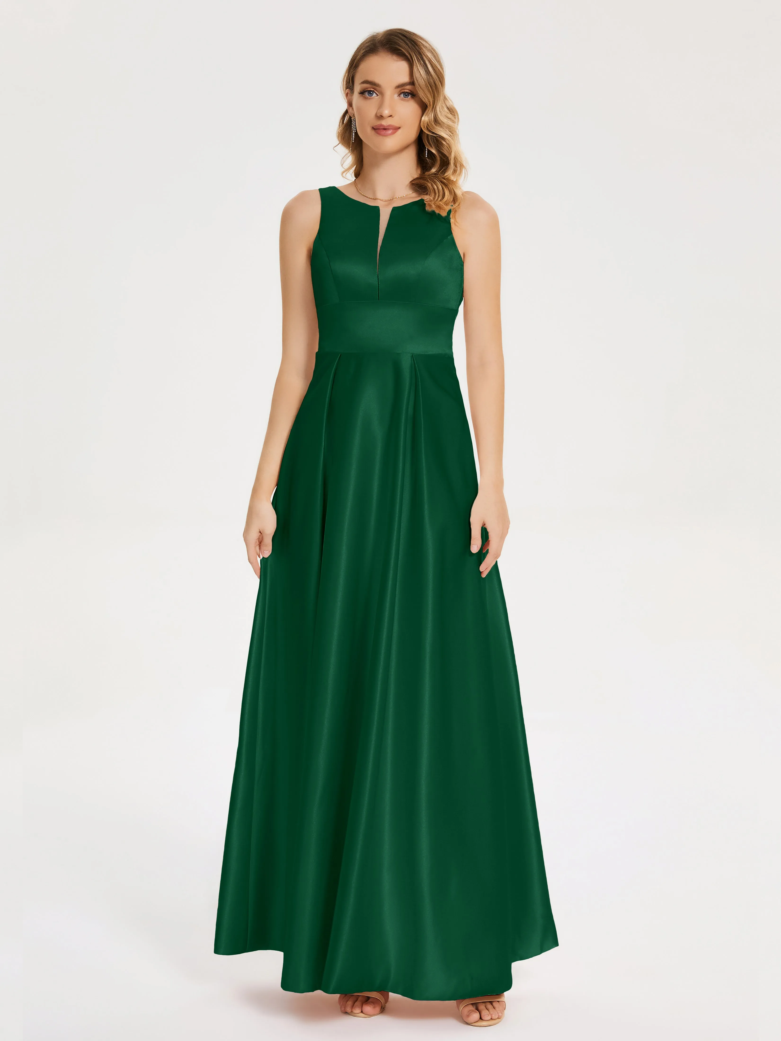 Modern A-line Satin Prom Dresses