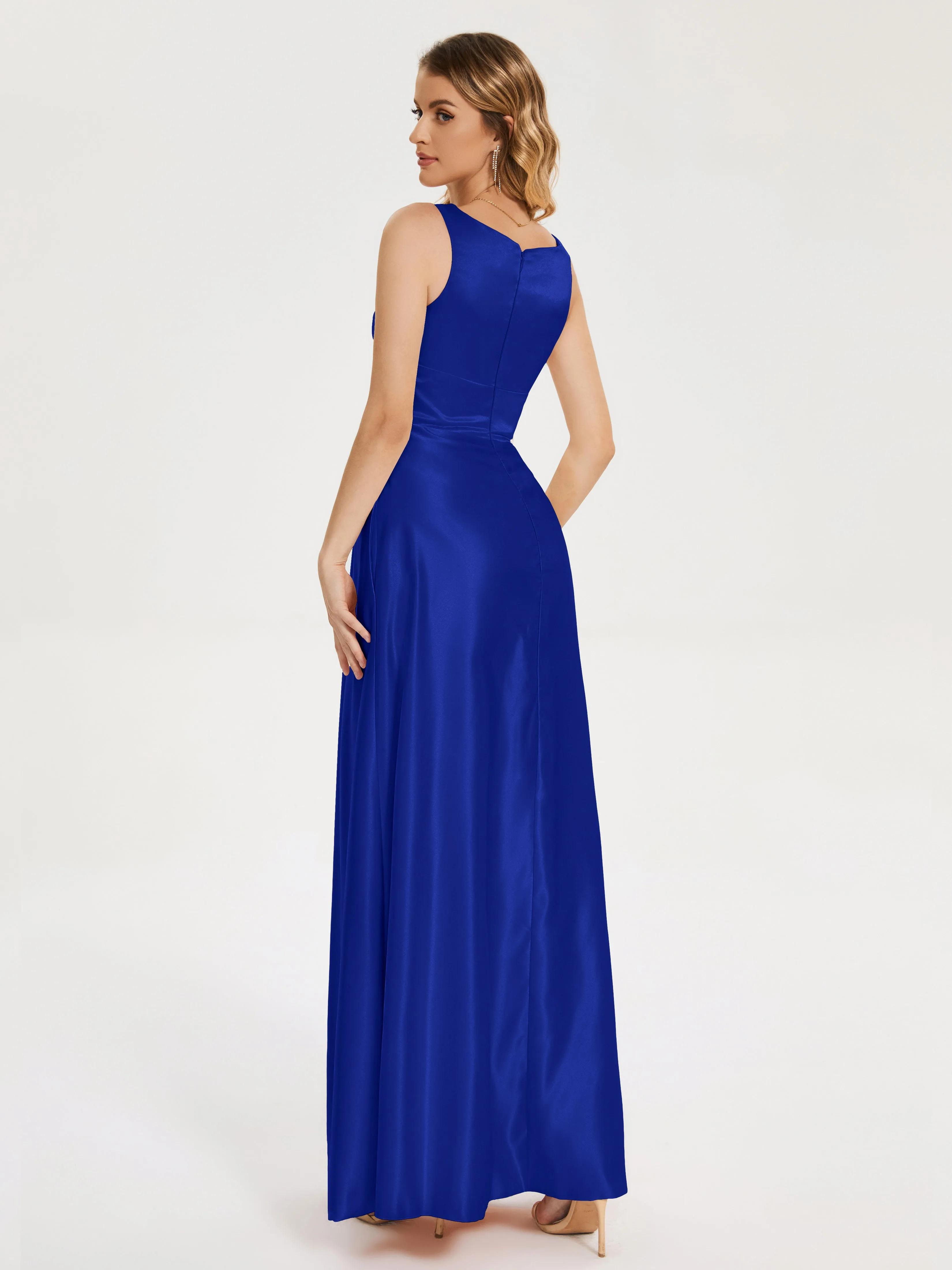 Modern A-line Satin Prom Dresses