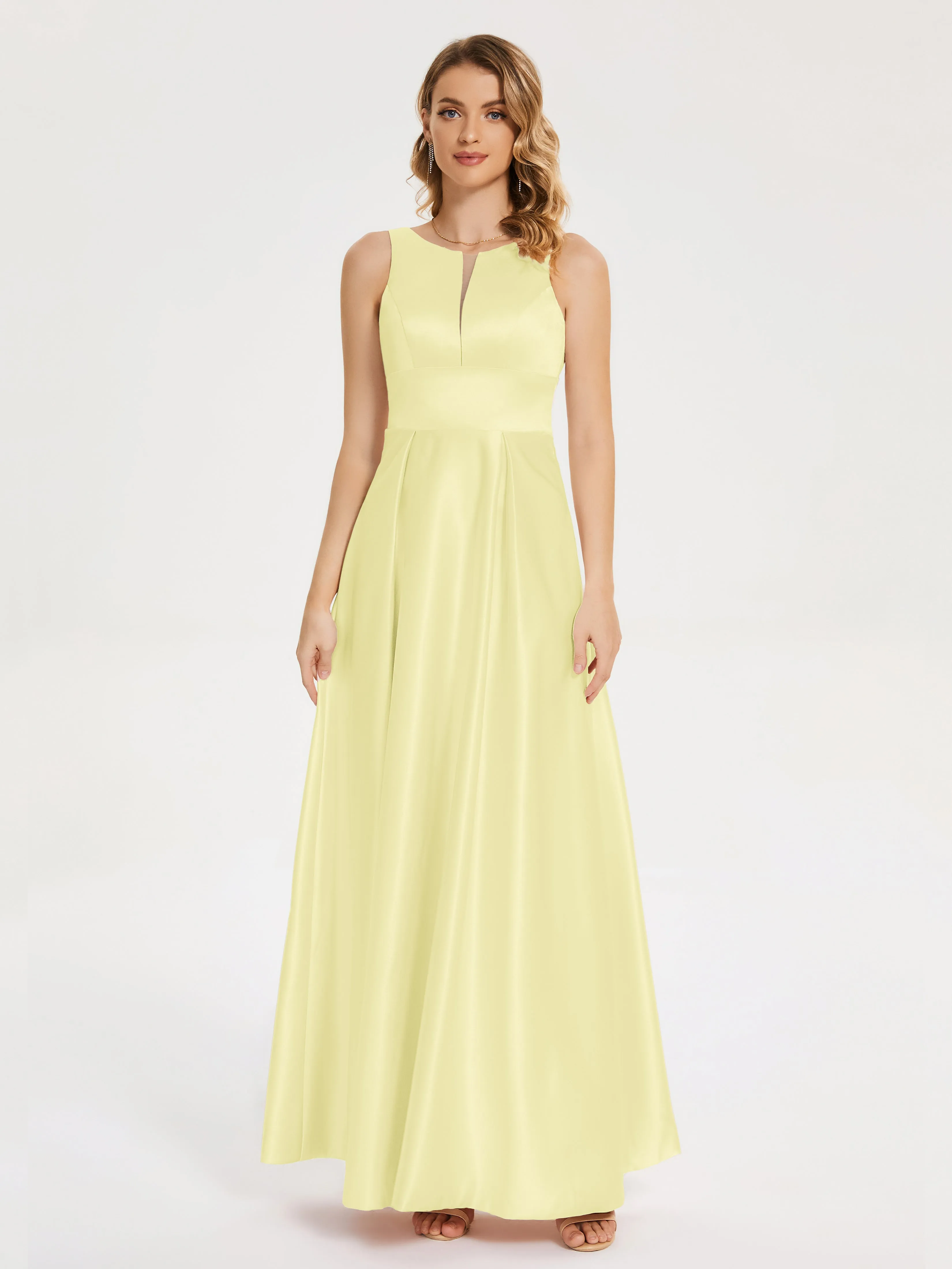 Modern A-line Satin Prom Dresses