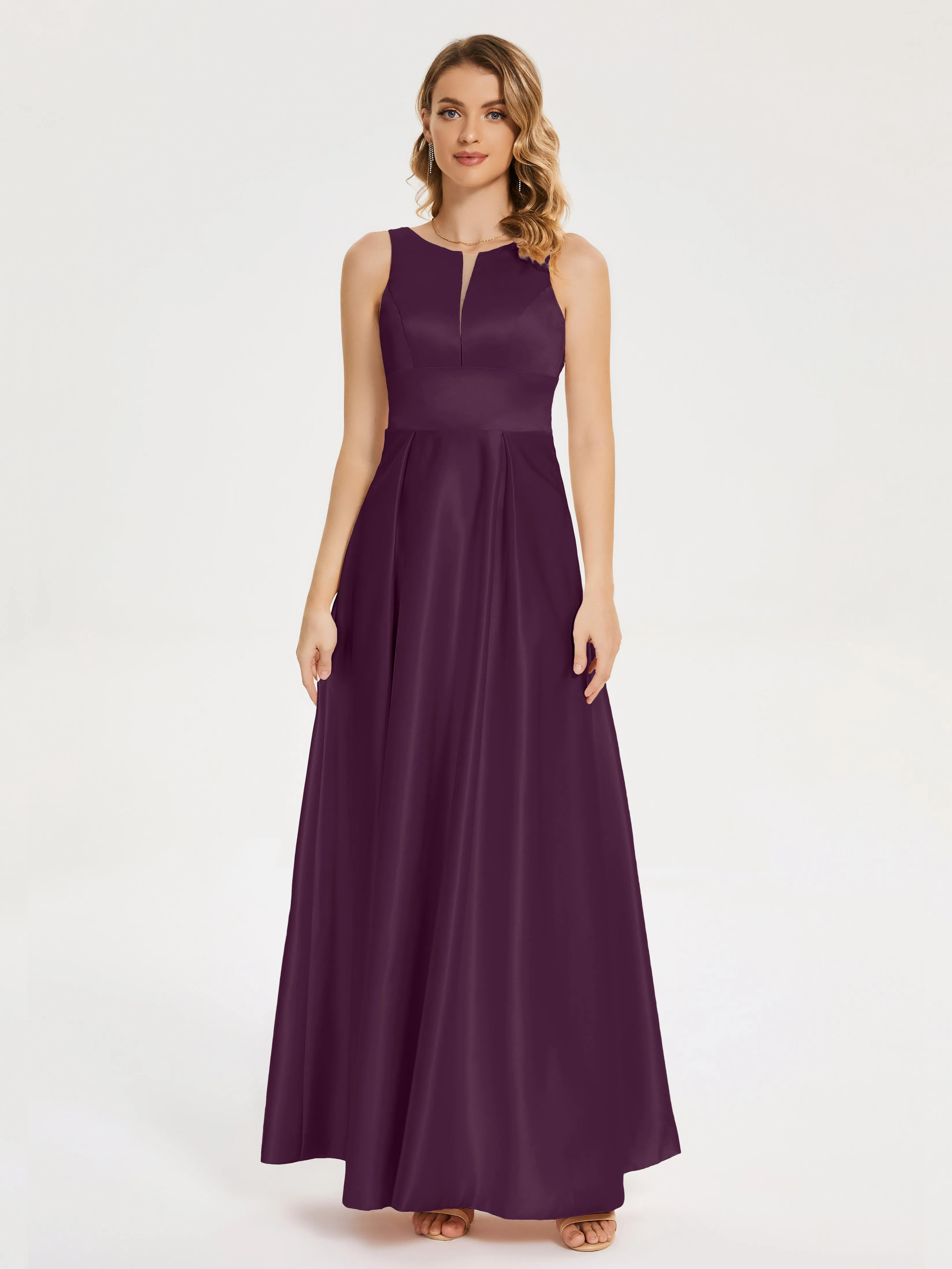 Modern A-line Satin Prom Dresses