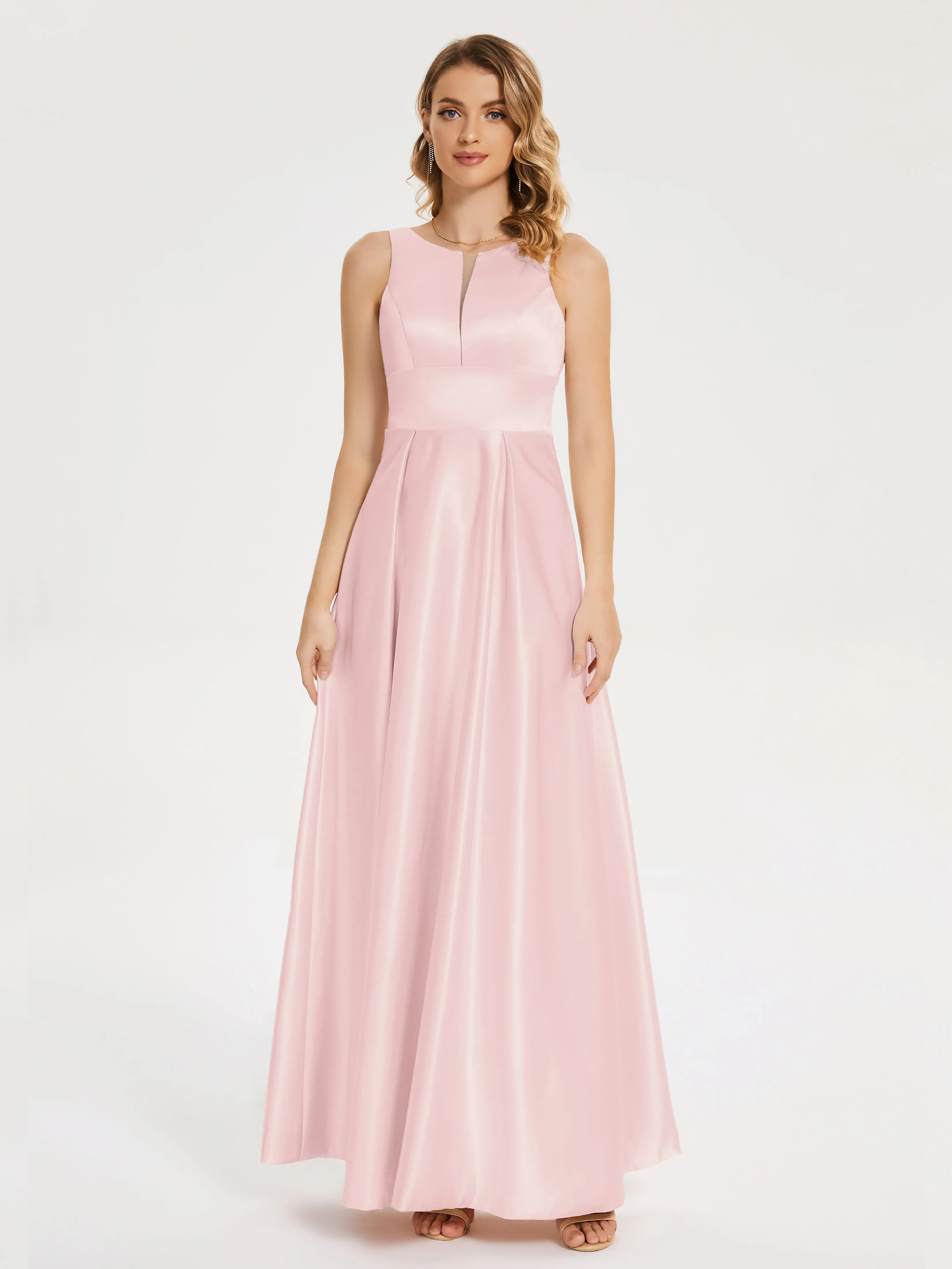 Modern A-line Satin Prom Dresses
