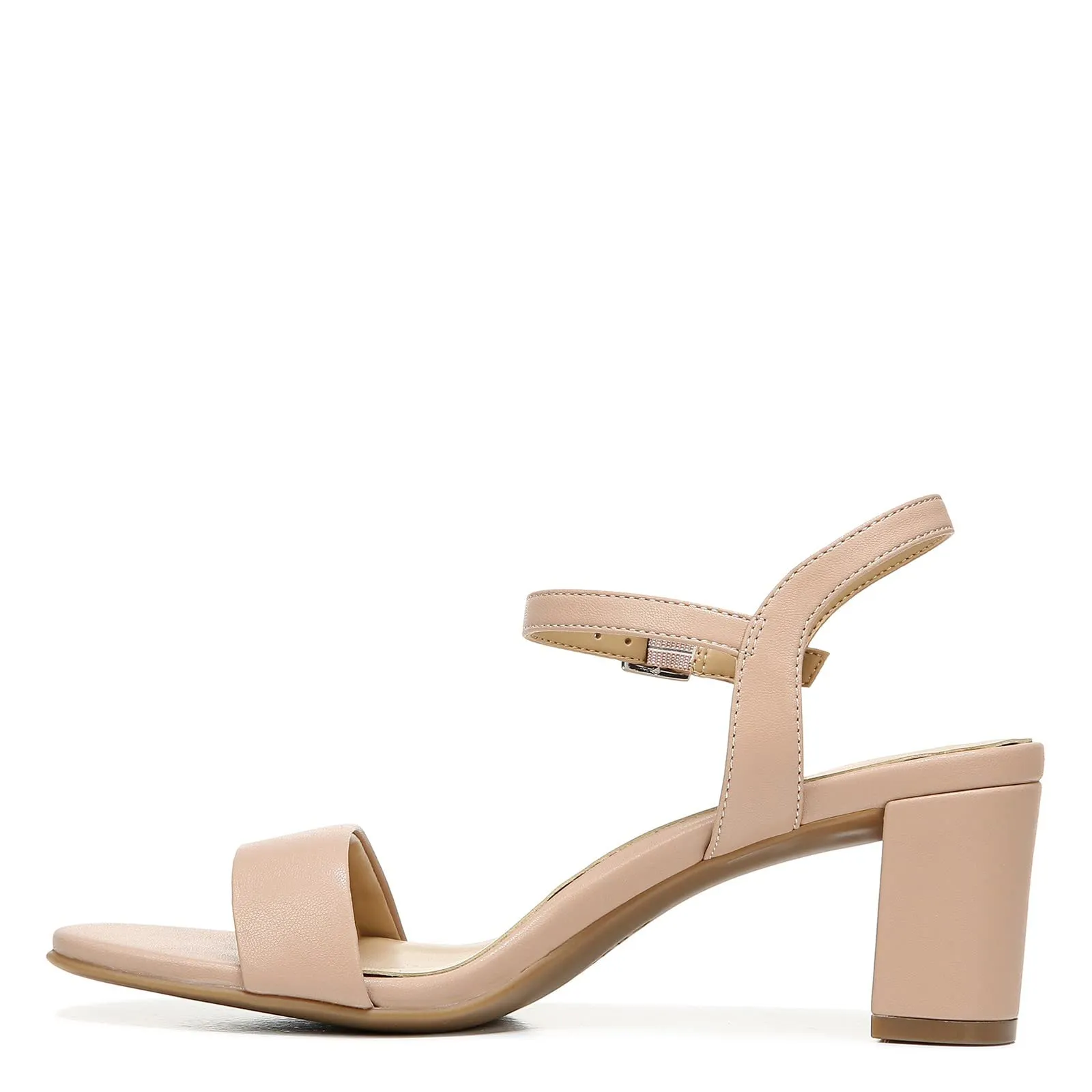 Naturalizer Womens Bristol Ankle Strap Chunky Block Heel Dress Sandal,Crème Brulee Beige,7.5M