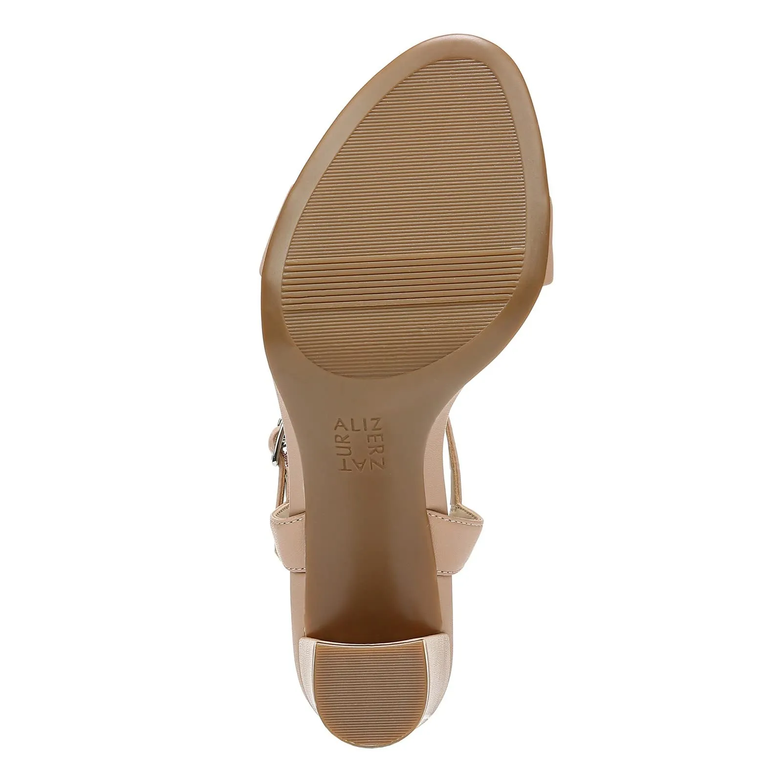 Naturalizer Womens Bristol Ankle Strap Chunky Block Heel Dress Sandal,Crème Brulee Beige,7.5M