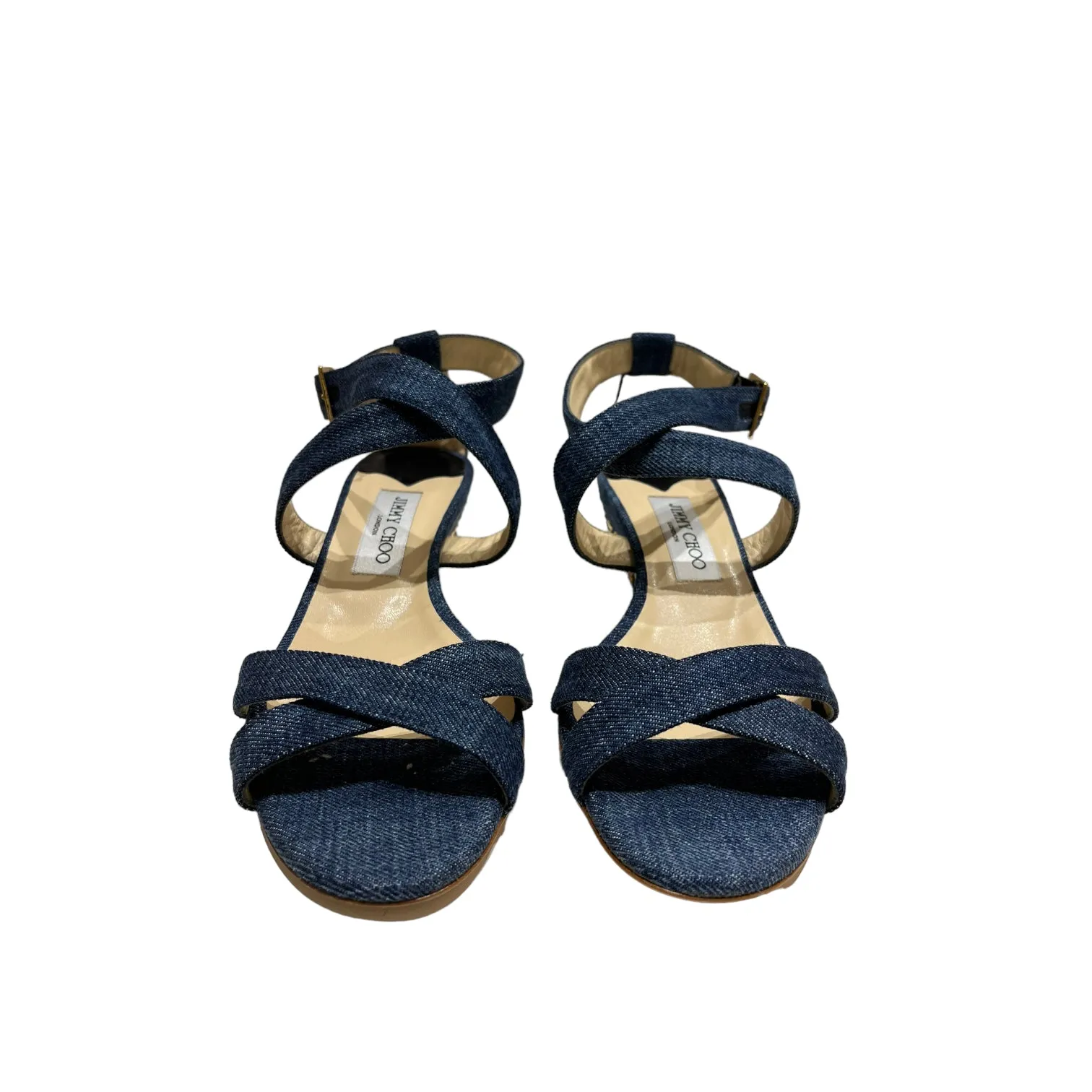 NEW Jimmy Choo Denim Low Wedges