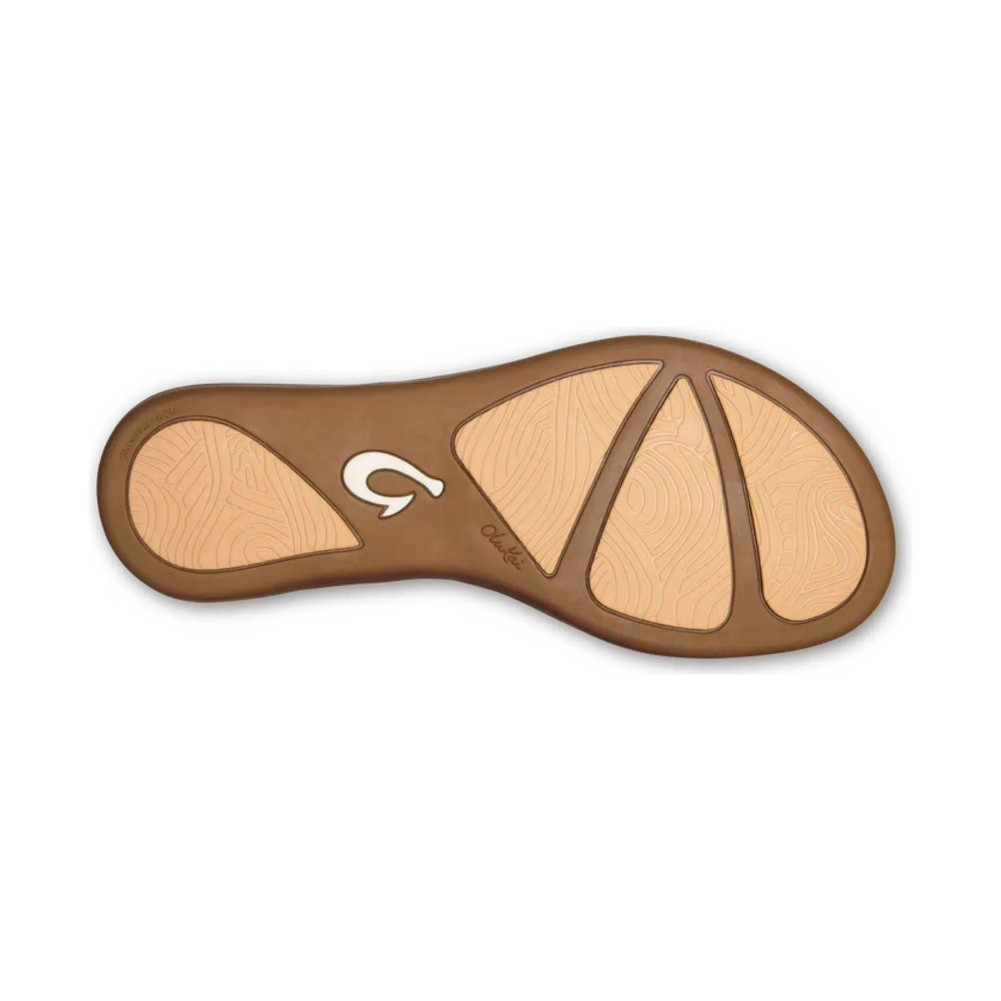 OluKai Women's Honu Leather Beach Sandals - Bright White/Golden Sand