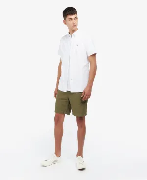 Oxford Short Sleeve Tailored Shirt in White