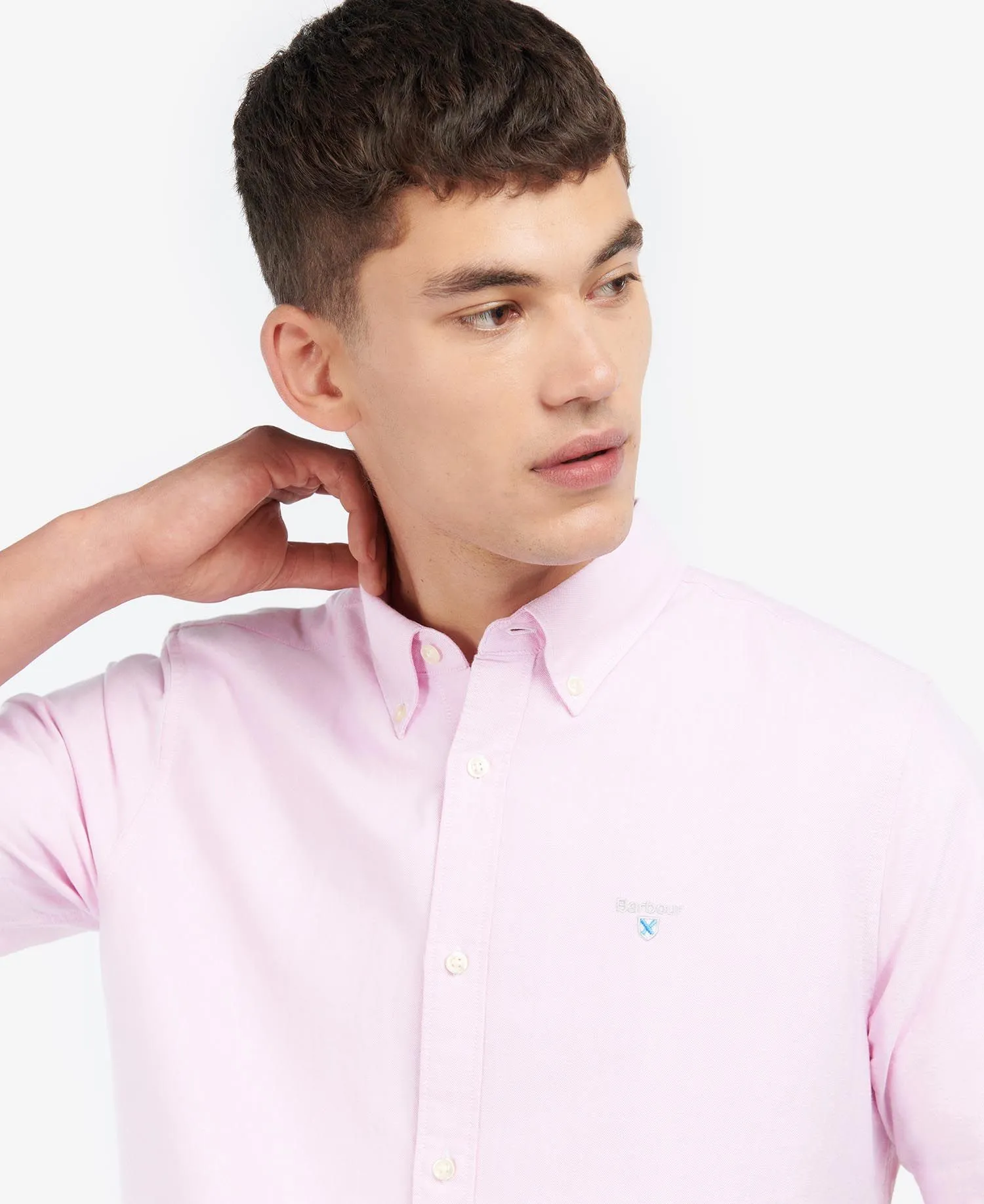 Oxford Tailored Short-Sleeved Shirt in Pink