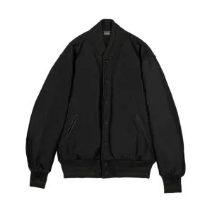 Patched Black Varsity Jacket