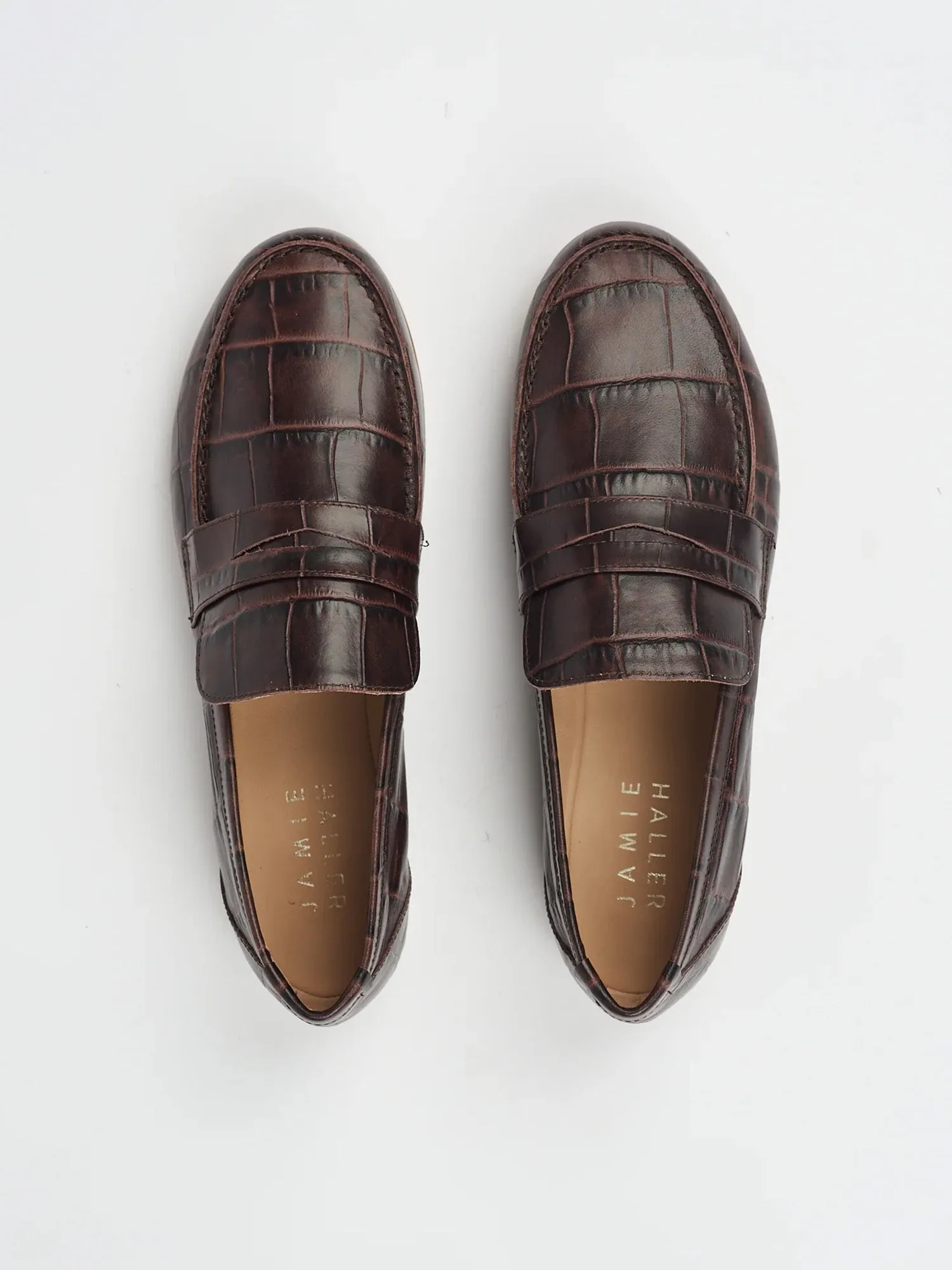 Penny Loafer in Espresso Croc