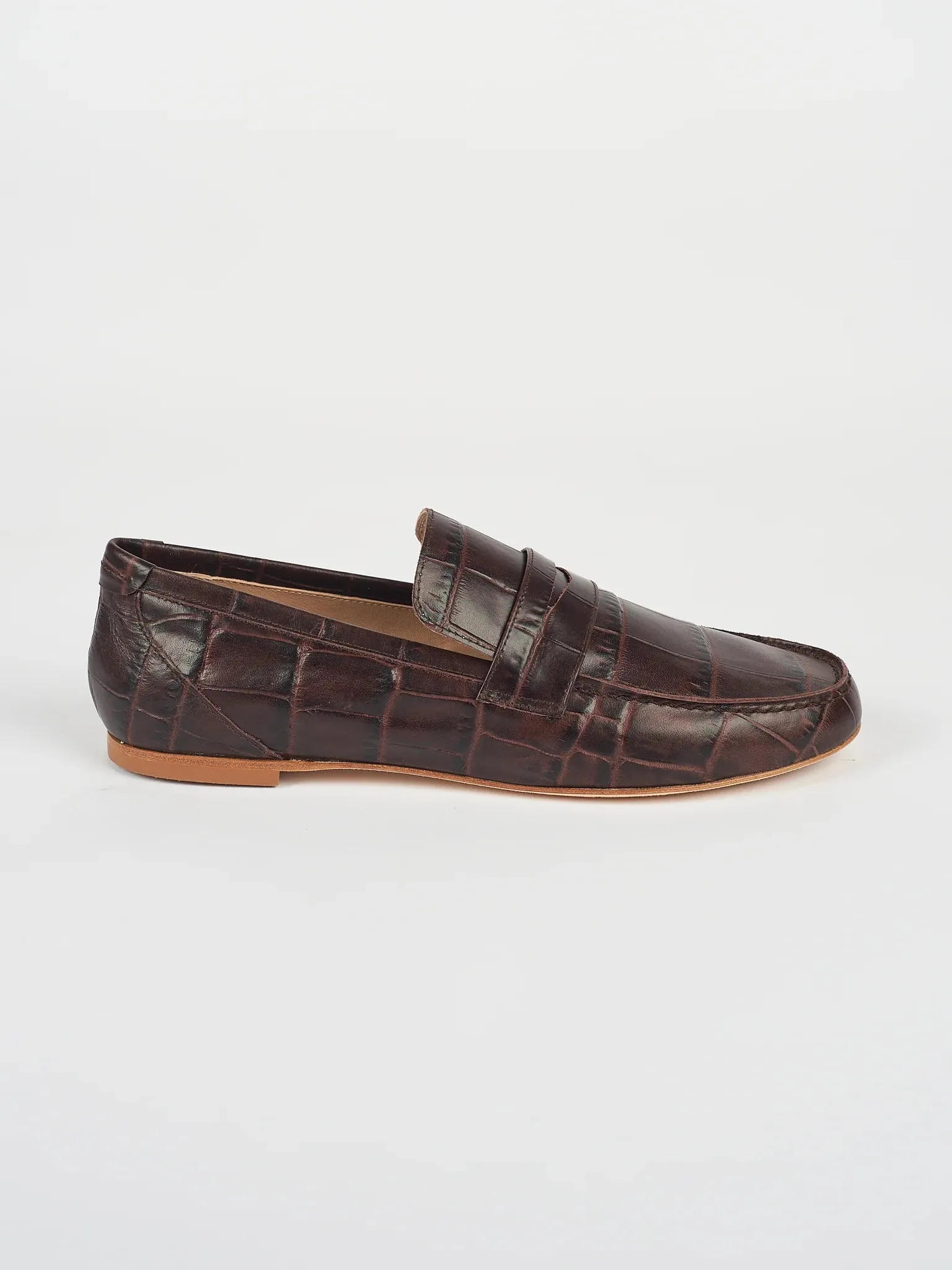 Penny Loafer in Espresso Croc