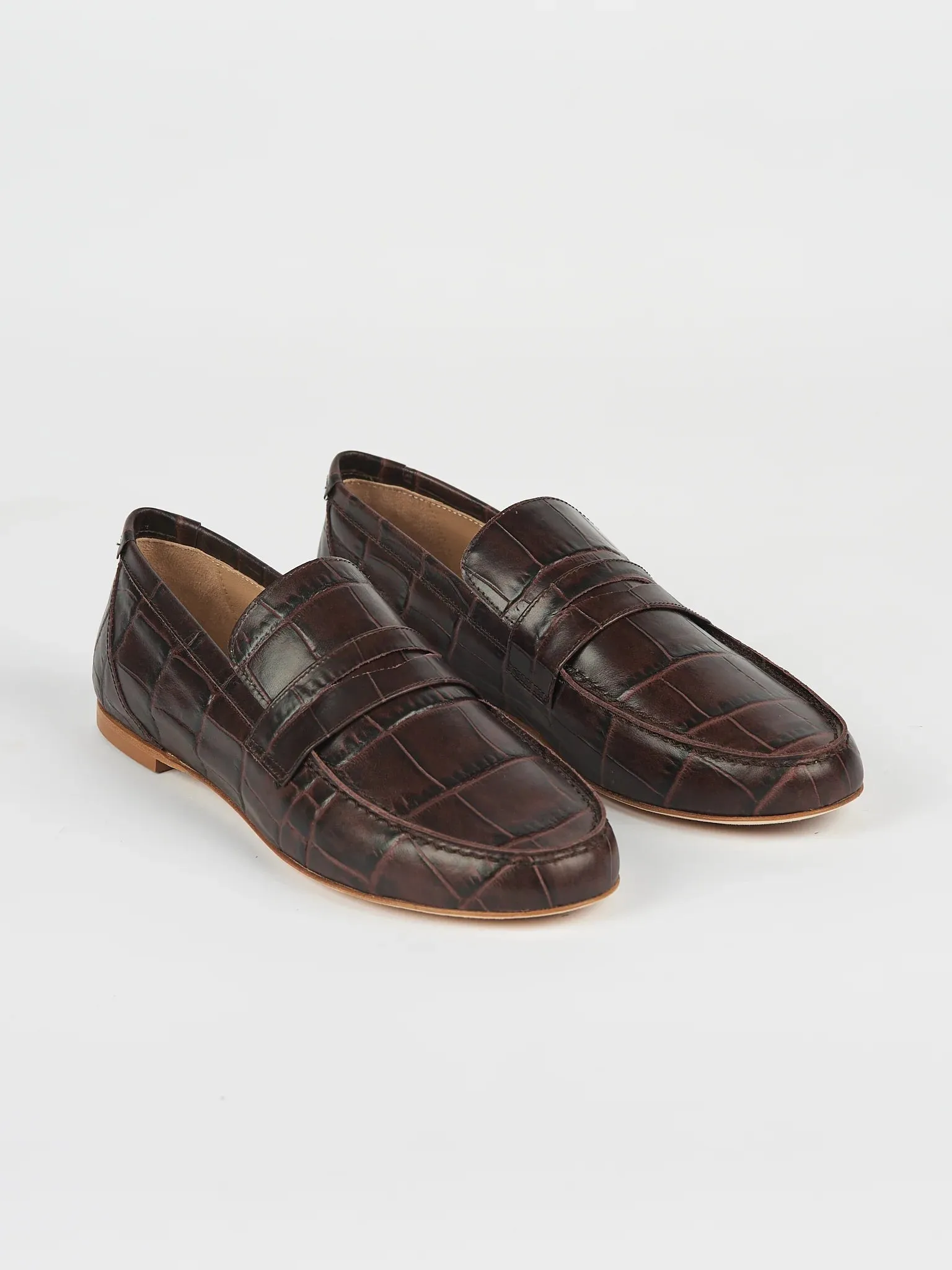 Penny Loafer in Espresso Croc