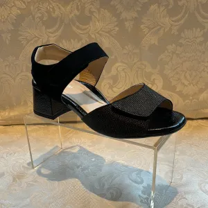 PIE SANTO 220291 BLACK VEGAS BRONZE BLOCK HEEL SANDAL