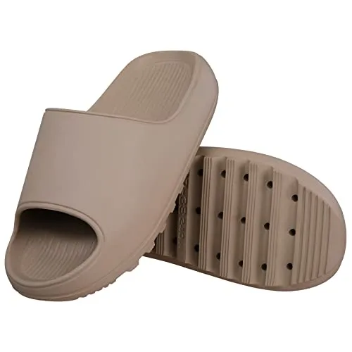 Pillow Slides for Women Squishy Cloud Cushion Sandals Summer Slippers with Comfort Khaki 8.5-9 Women/7-7.5 Men