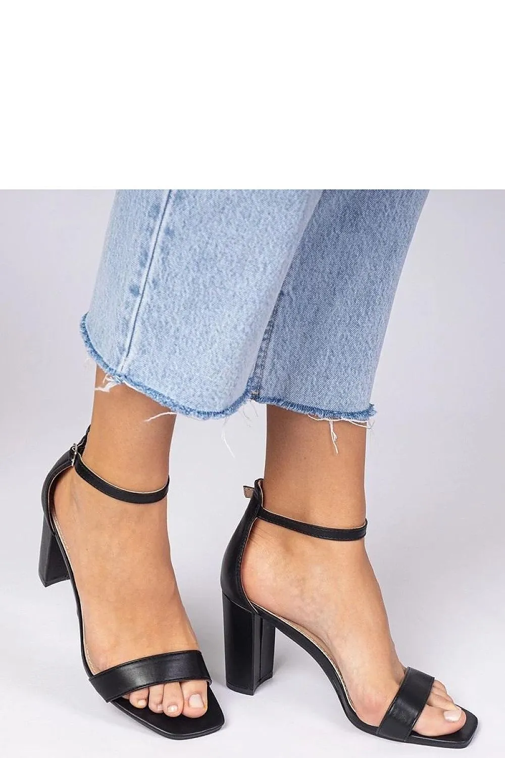 Pink high-heeled sandals