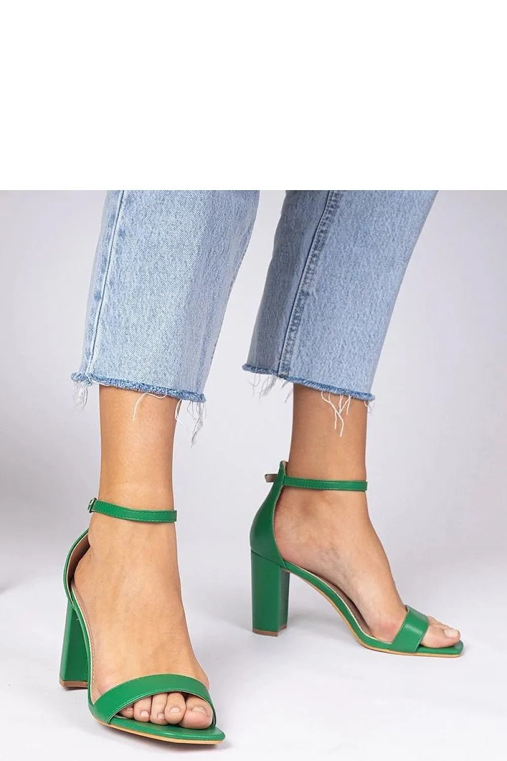 Pink high-heeled sandals