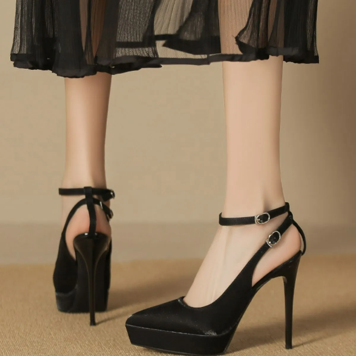 Point Toe Stiletto Pumps