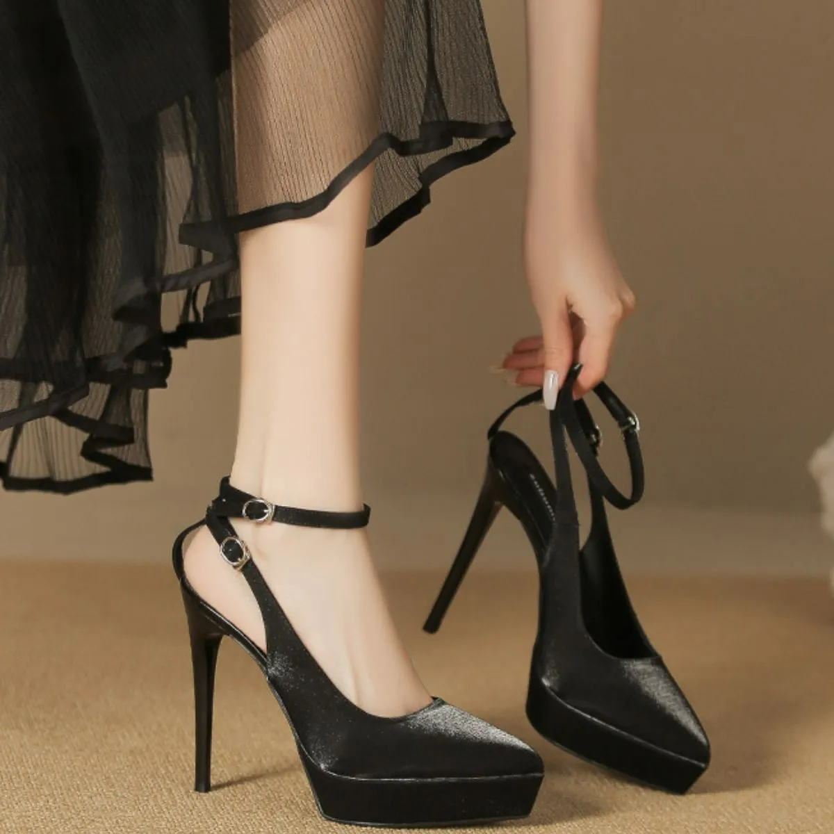 Point Toe Stiletto Pumps