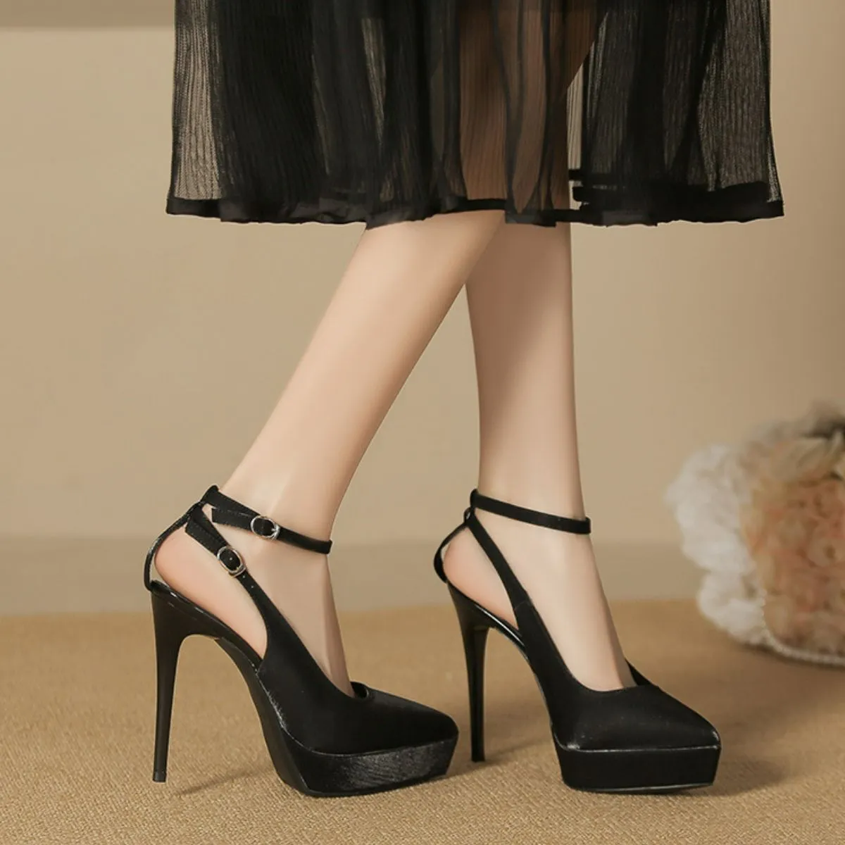 Point Toe Stiletto Pumps