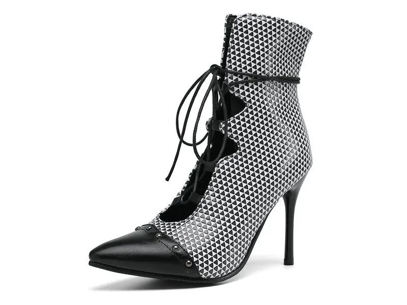 Pointed High-heeled Shoes Cross Straps with Temperament Single Shoes Size Code