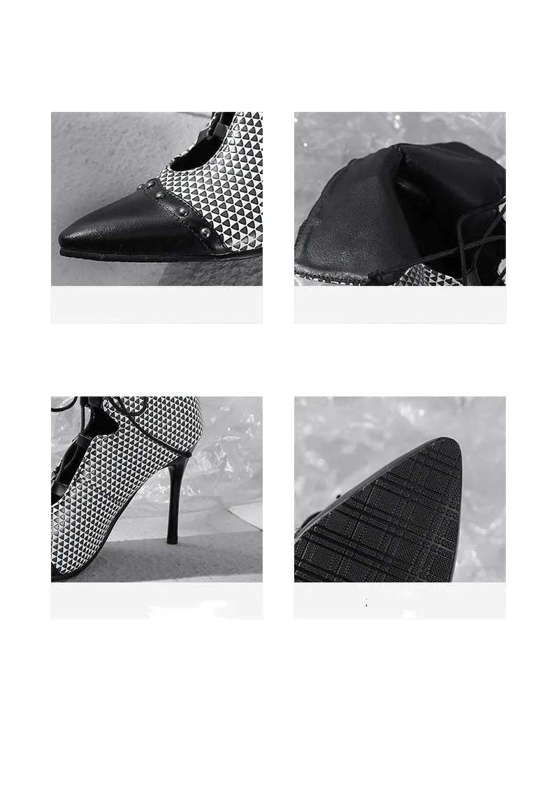 Pointed High-heeled Shoes Cross Straps with Temperament Single Shoes Size Code