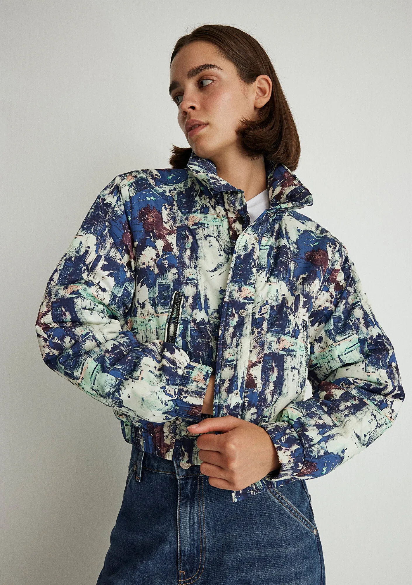 Printed Puffer Jacket
