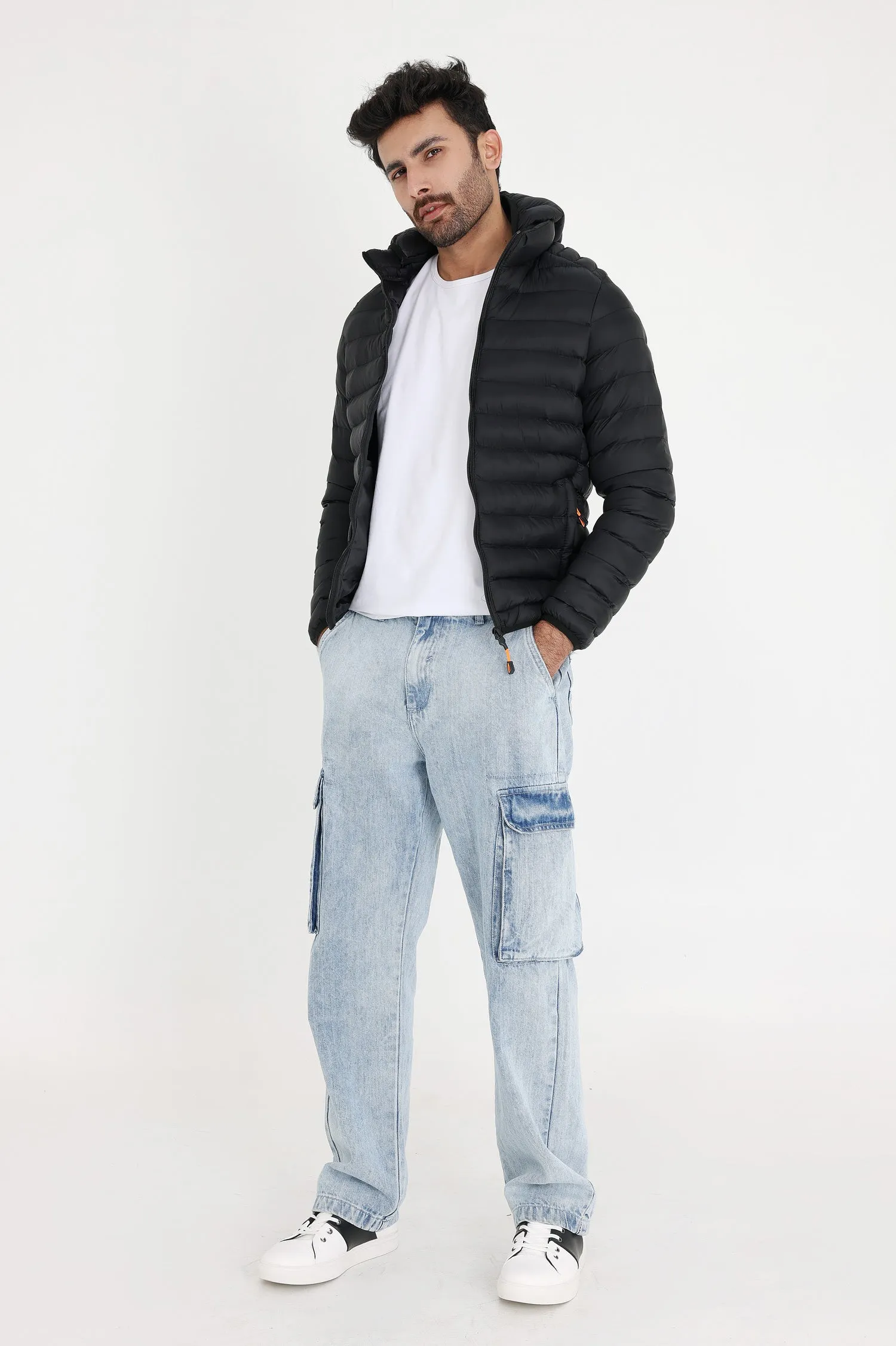 PUFFER JACKET-BLACK