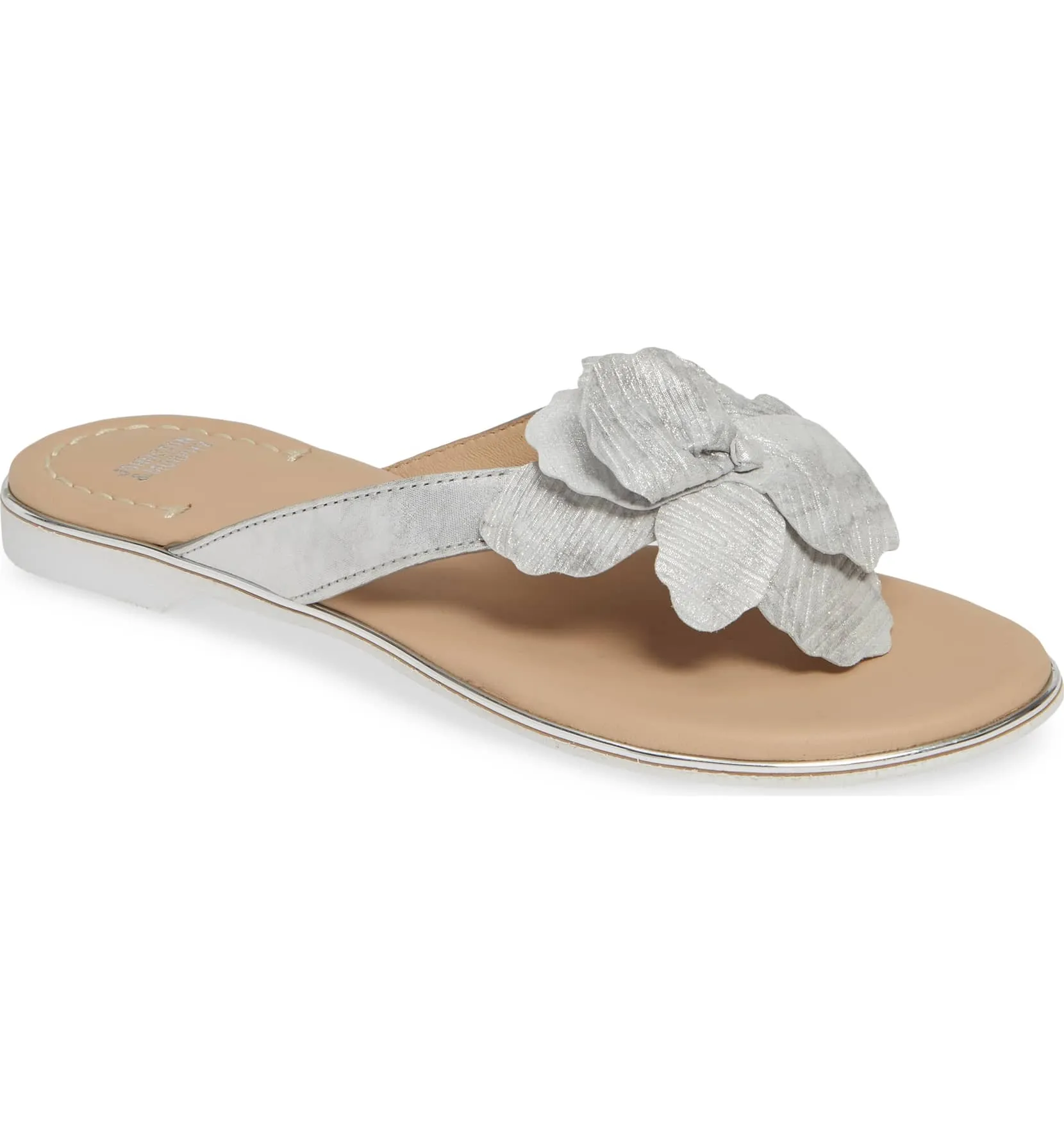 Reanne silver metallic suede sandals