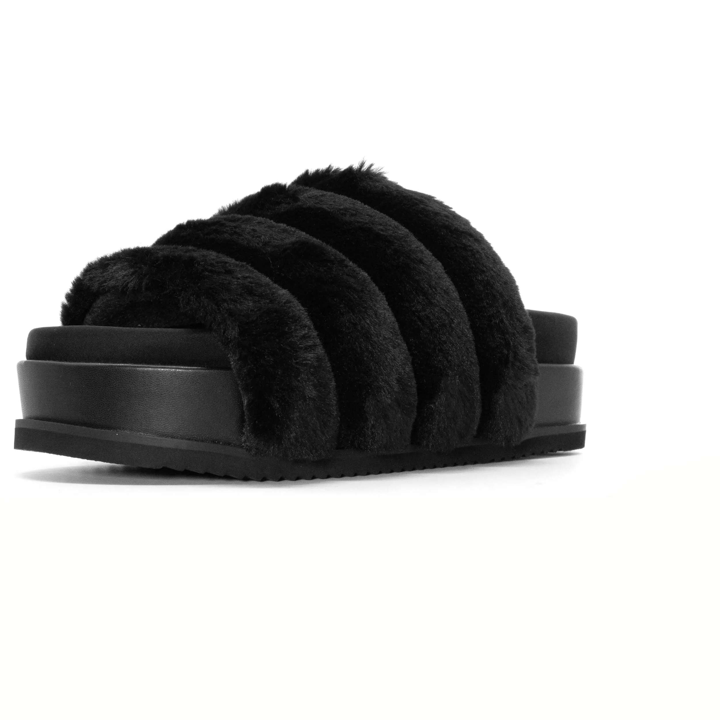 ROAM BUNNY STACK PLATFORM BLACK FAUX FUR