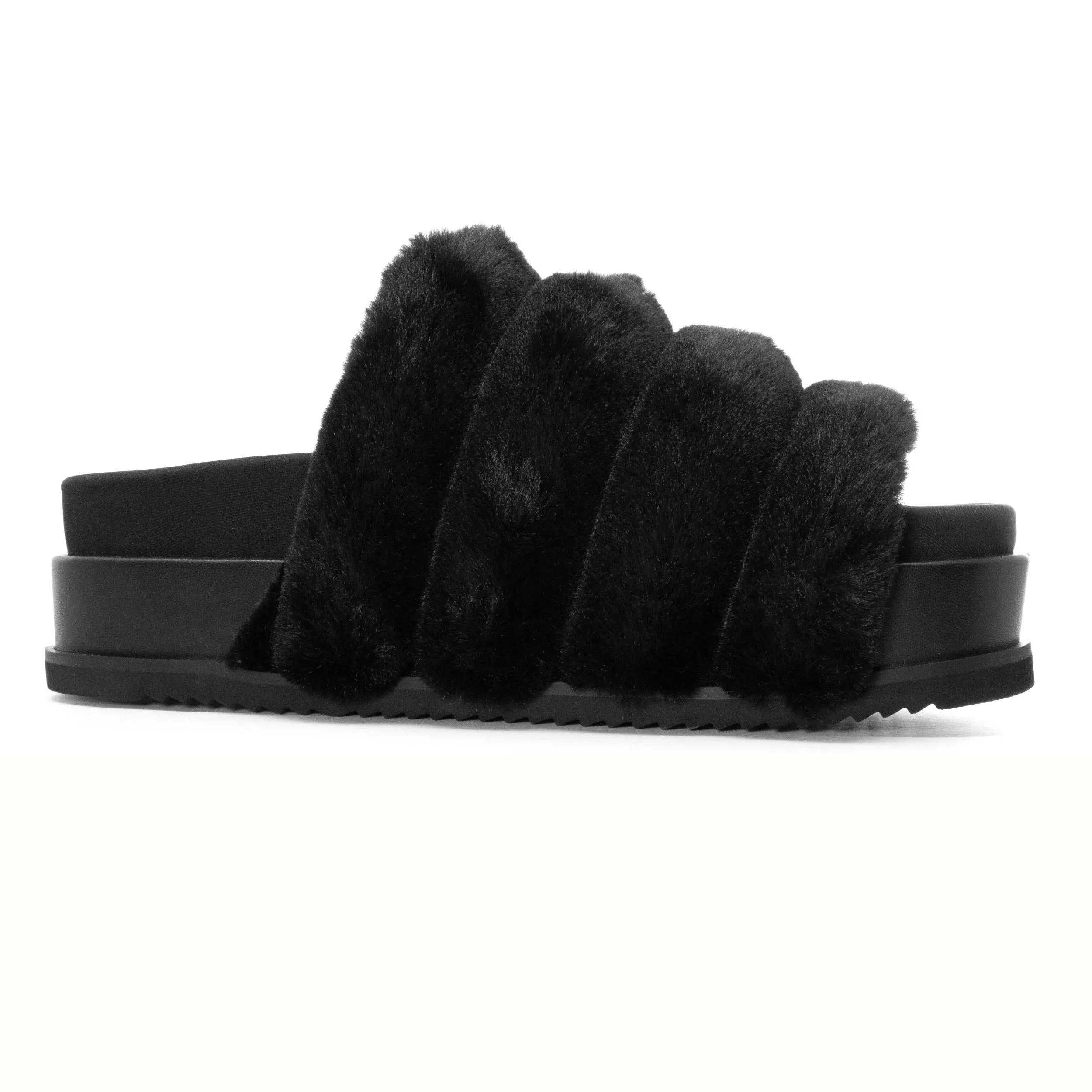 ROAM BUNNY STACK PLATFORM BLACK FAUX FUR