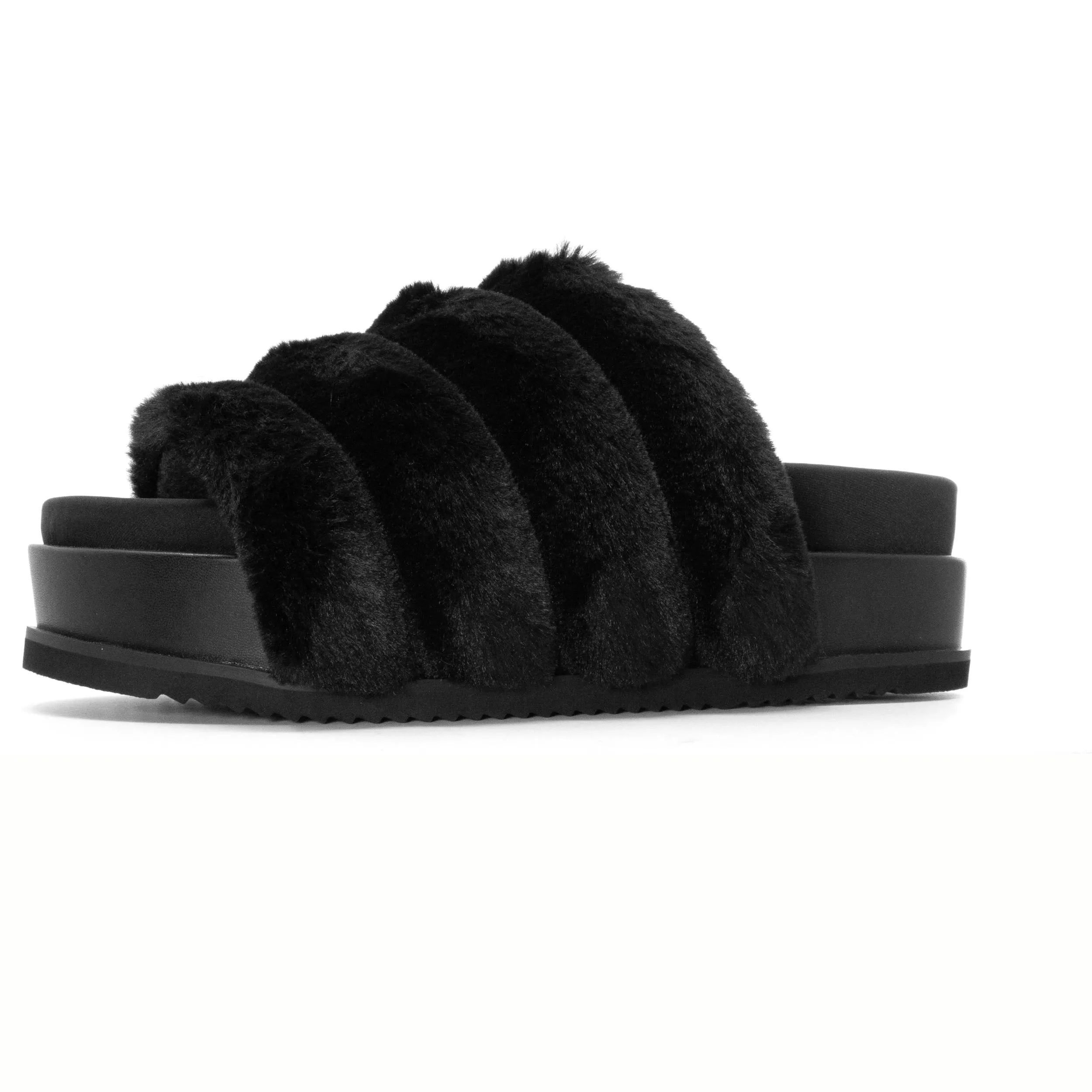 ROAM BUNNY STACK PLATFORM BLACK FAUX FUR