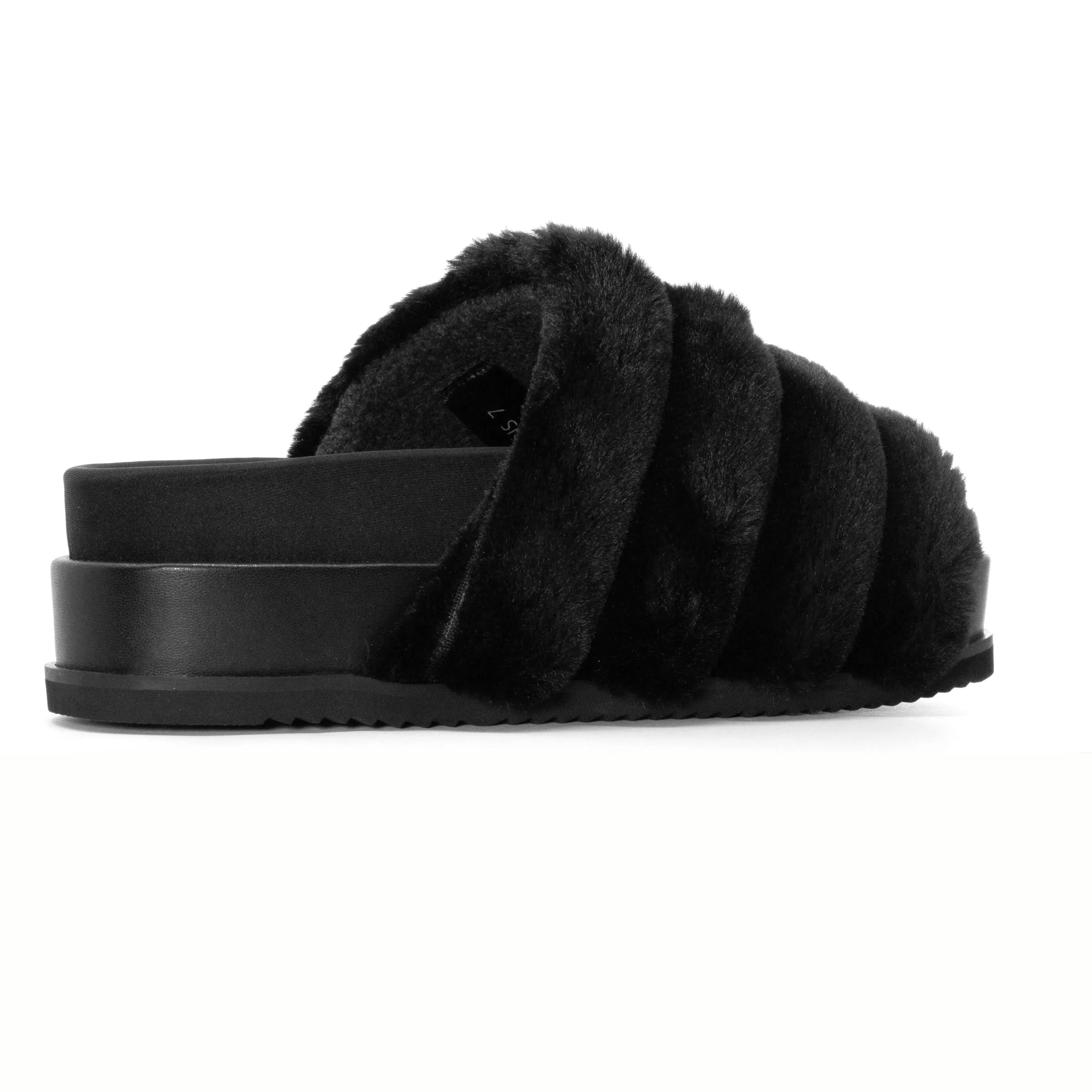 ROAM BUNNY STACK PLATFORM BLACK FAUX FUR
