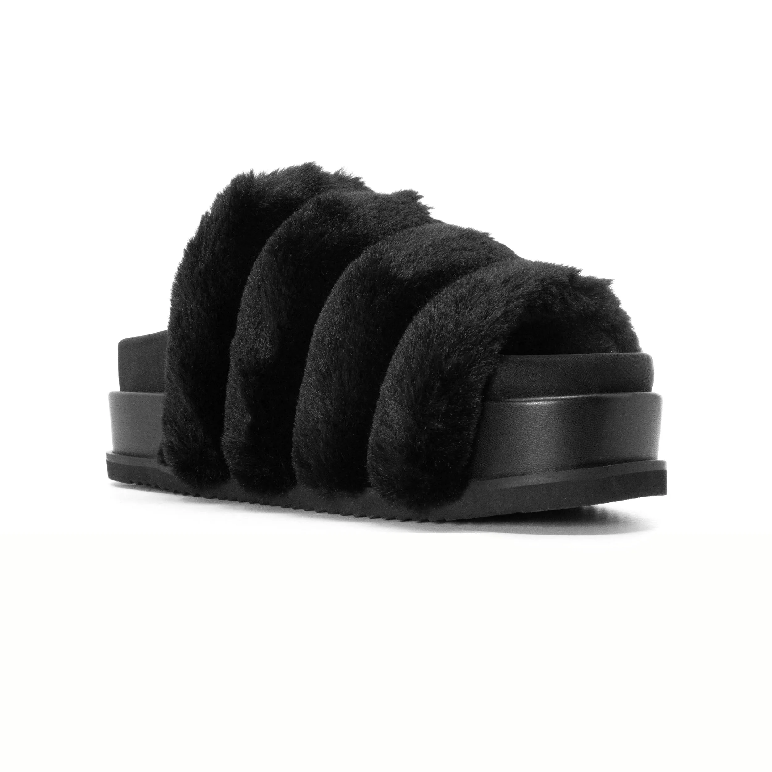 ROAM BUNNY STACK PLATFORM BLACK FAUX FUR