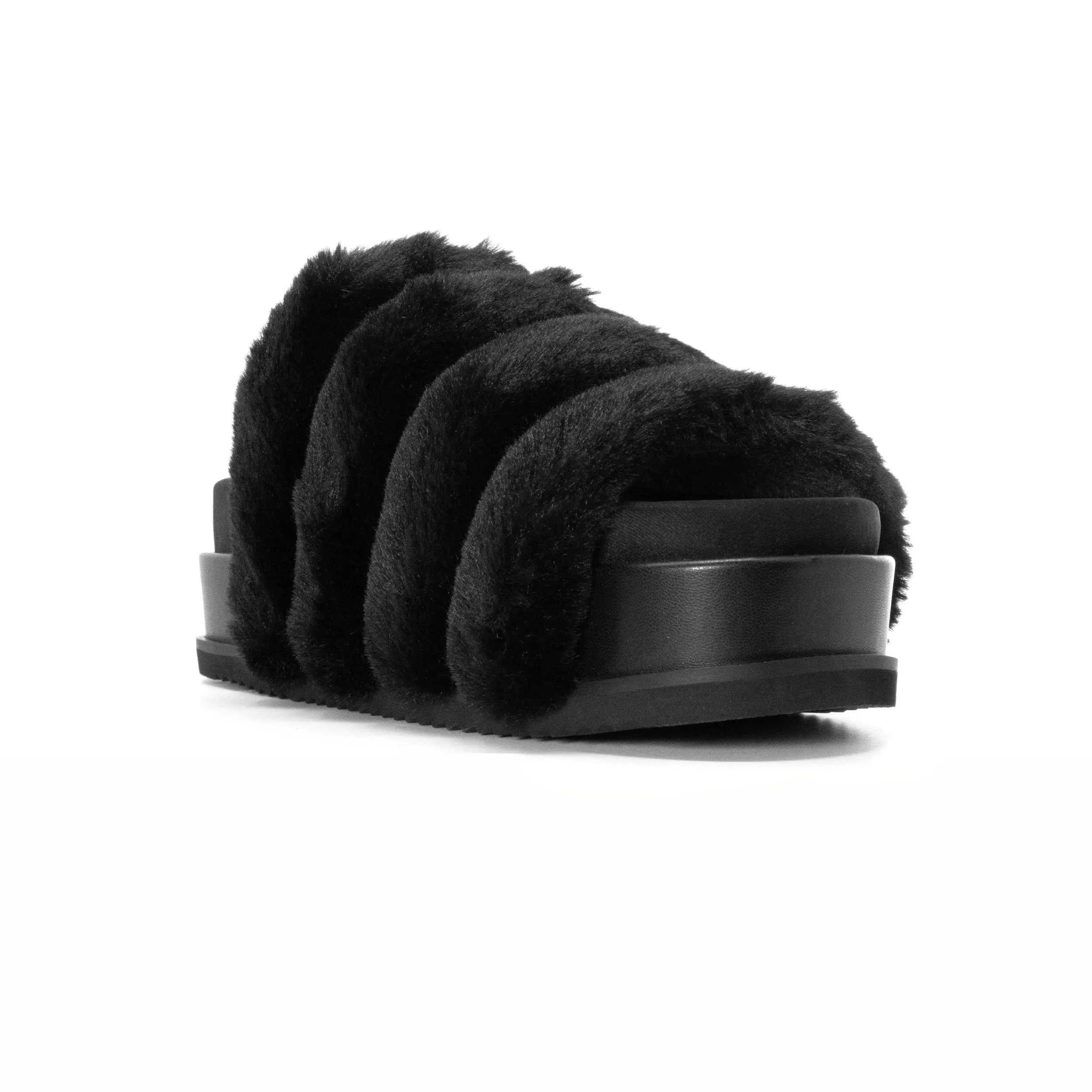 ROAM BUNNY STACK PLATFORM BLACK FAUX FUR