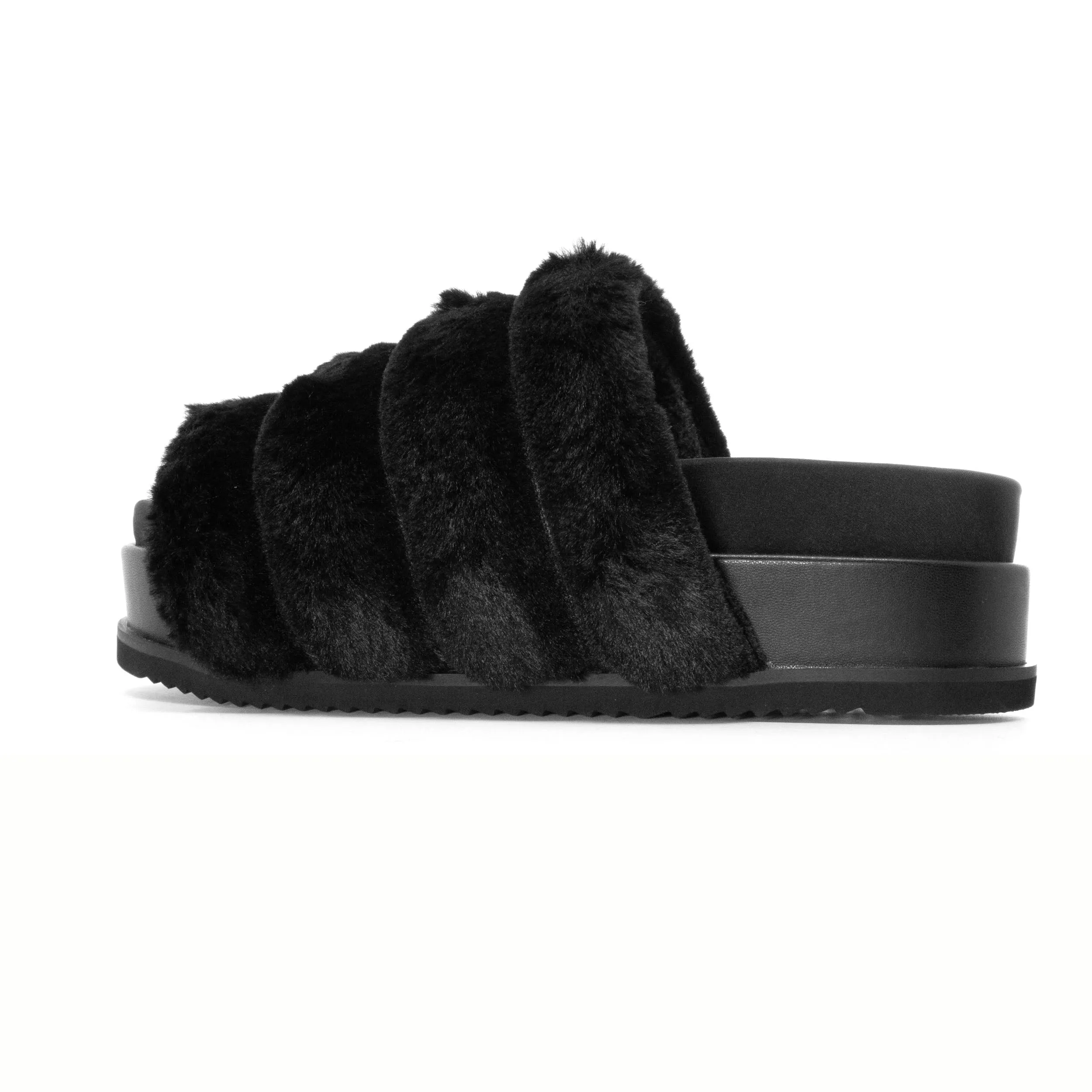 ROAM BUNNY STACK PLATFORM BLACK FAUX FUR