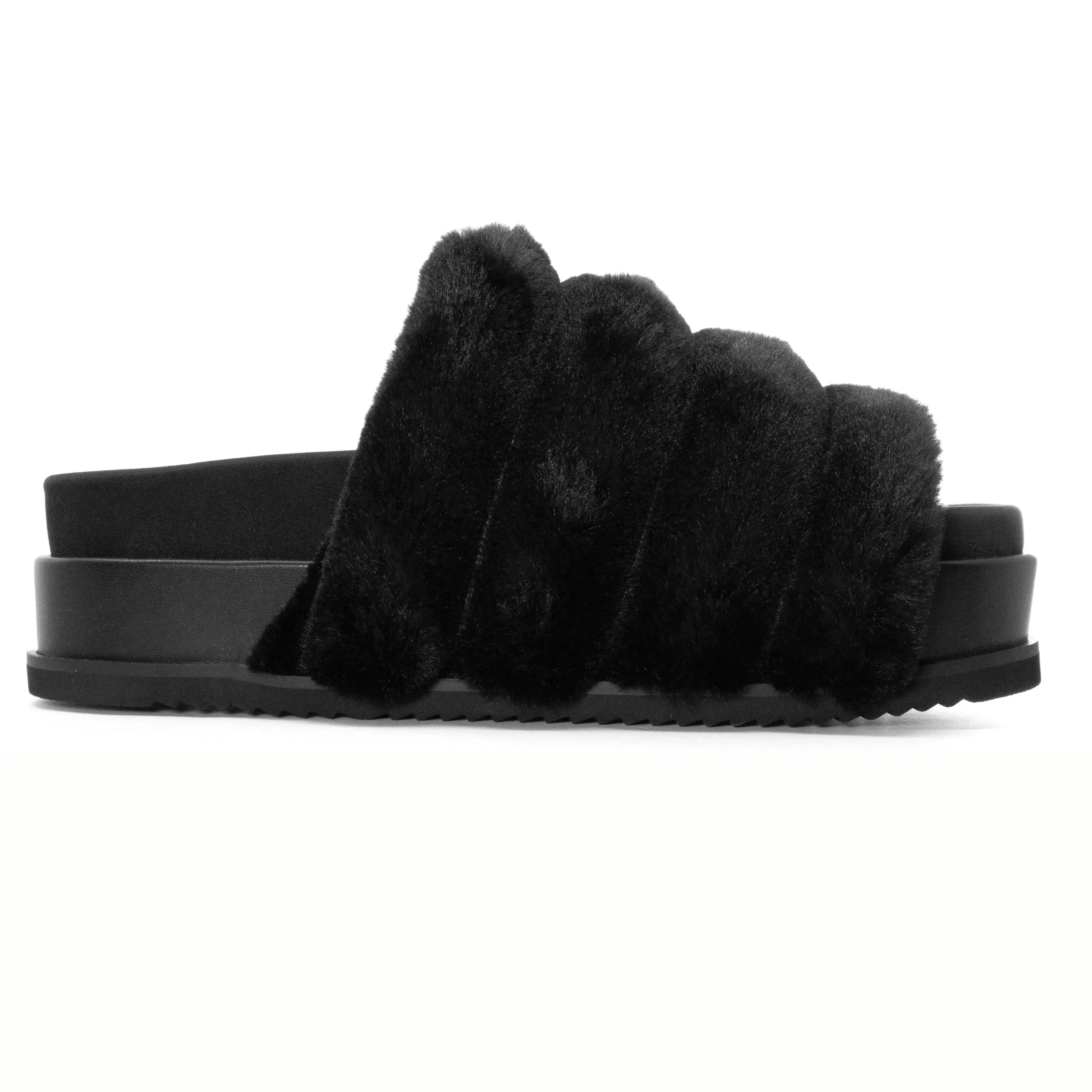 ROAM BUNNY STACK PLATFORM BLACK FAUX FUR