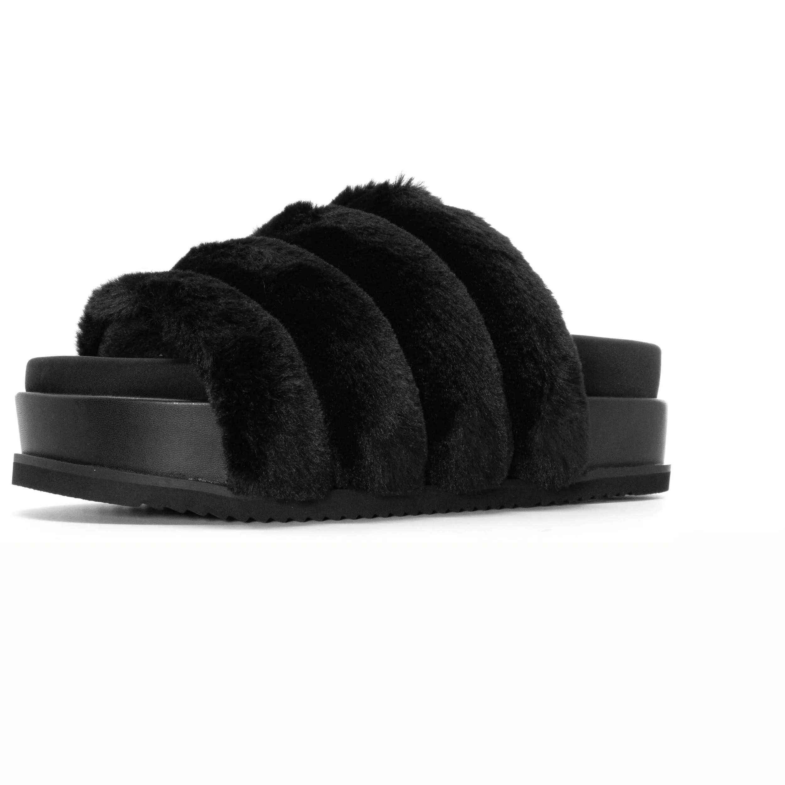 ROAM BUNNY STACK PLATFORM BLACK FAUX FUR
