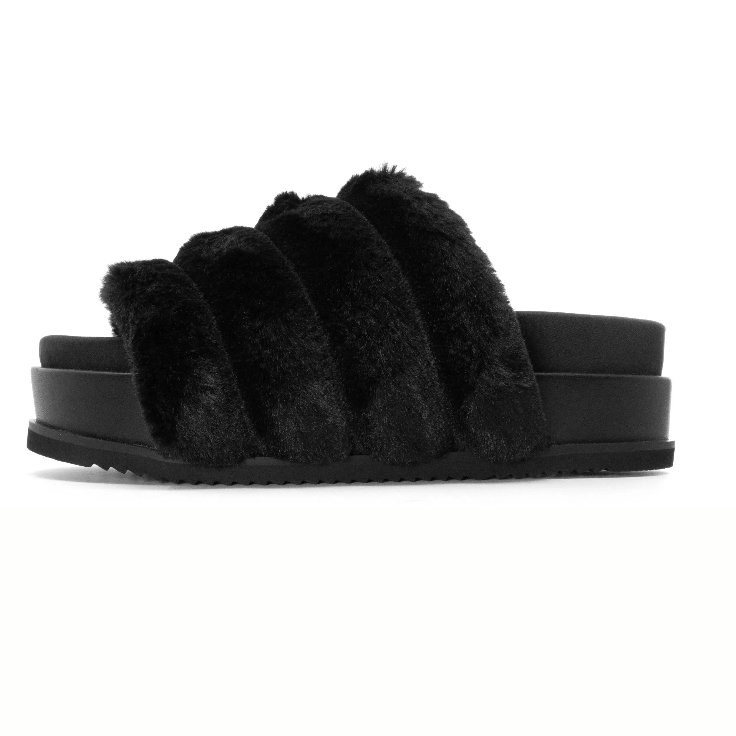 ROAM BUNNY STACK PLATFORM BLACK FAUX FUR