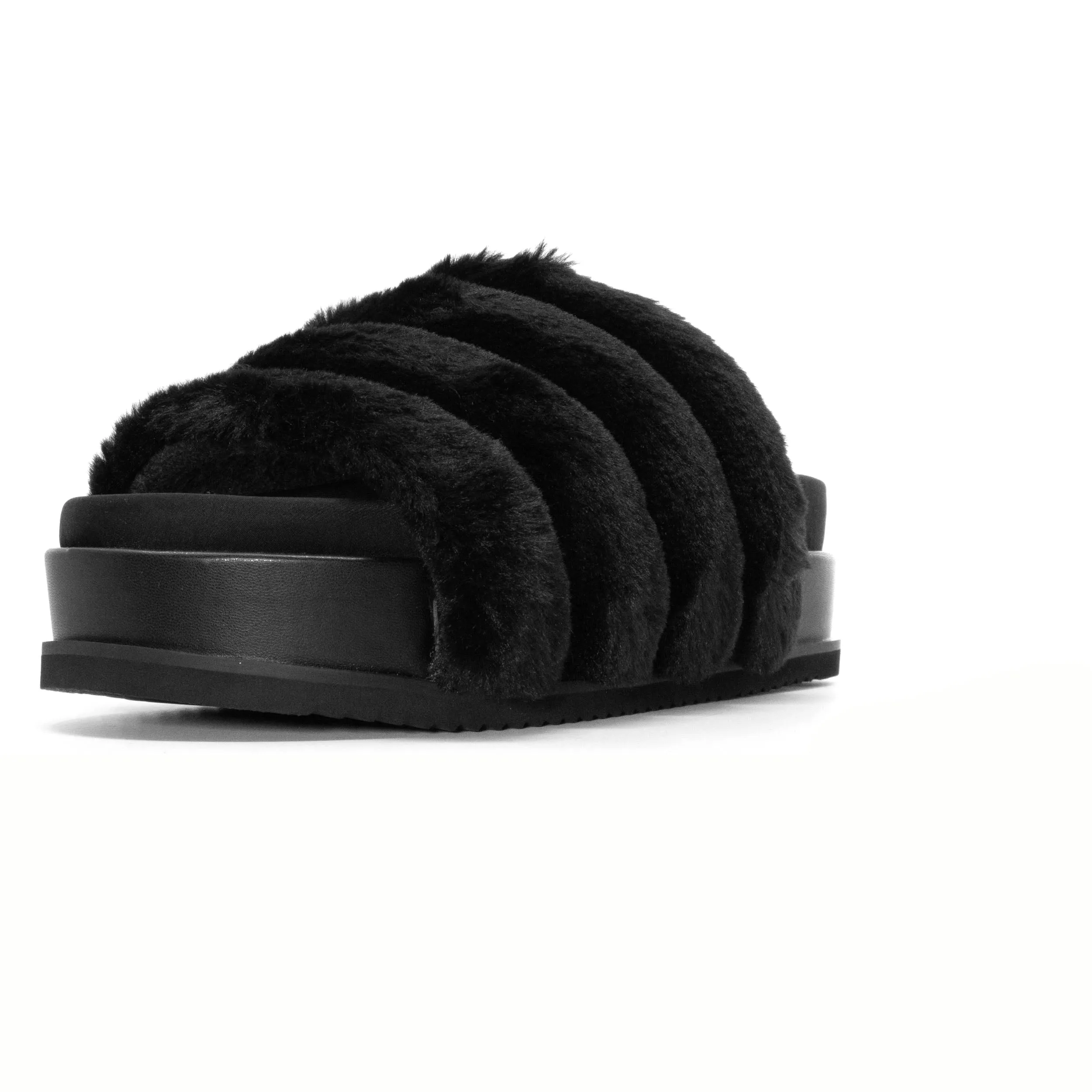 ROAM BUNNY STACK PLATFORM BLACK FAUX FUR