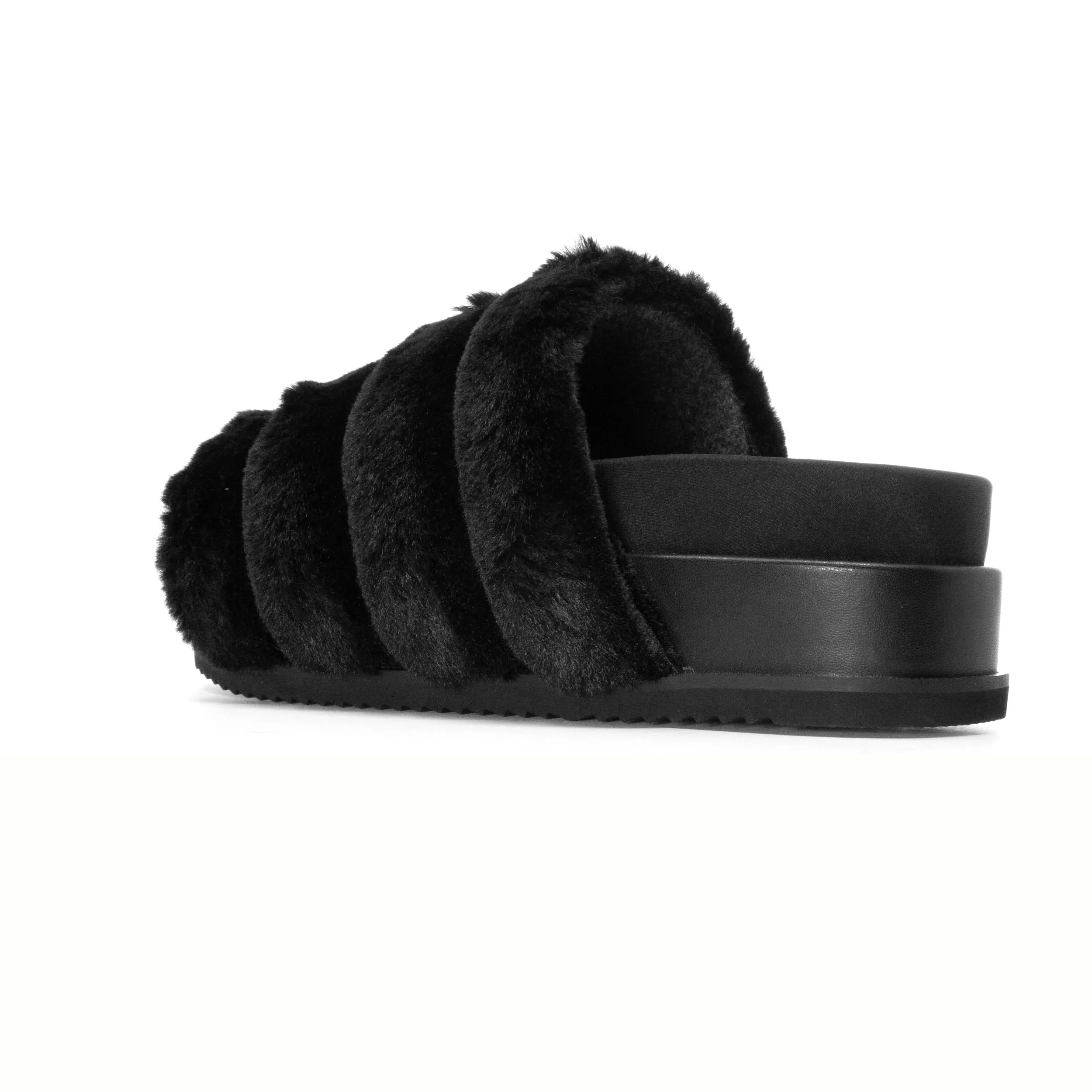 ROAM BUNNY STACK PLATFORM BLACK FAUX FUR