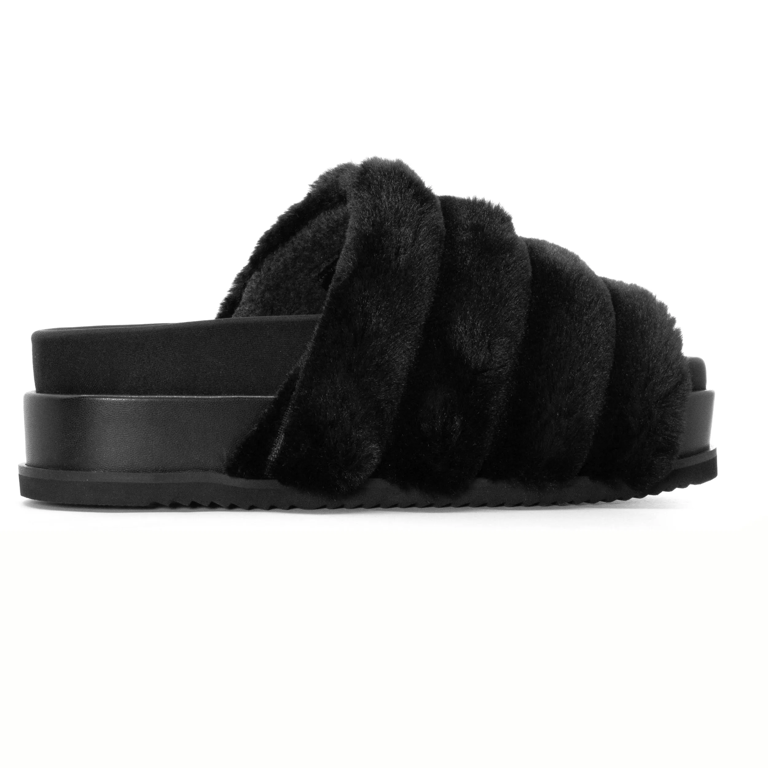 ROAM BUNNY STACK PLATFORM BLACK FAUX FUR