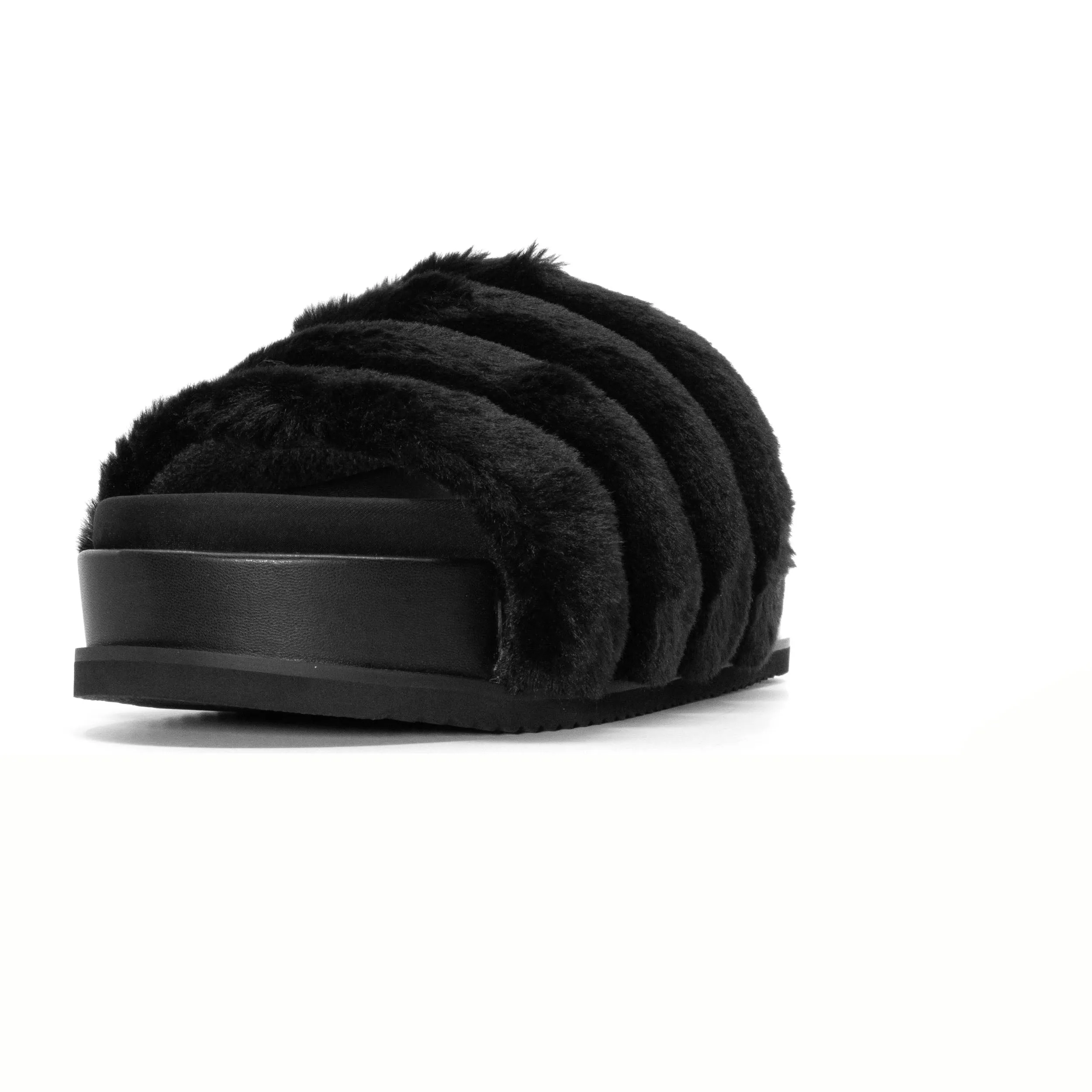 ROAM BUNNY STACK PLATFORM BLACK FAUX FUR