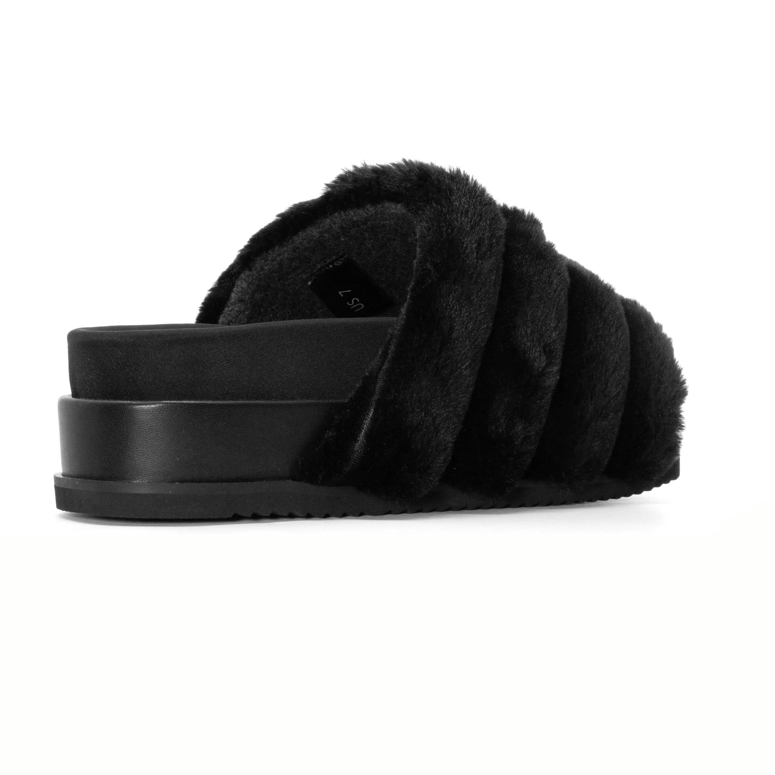 ROAM BUNNY STACK PLATFORM BLACK FAUX FUR