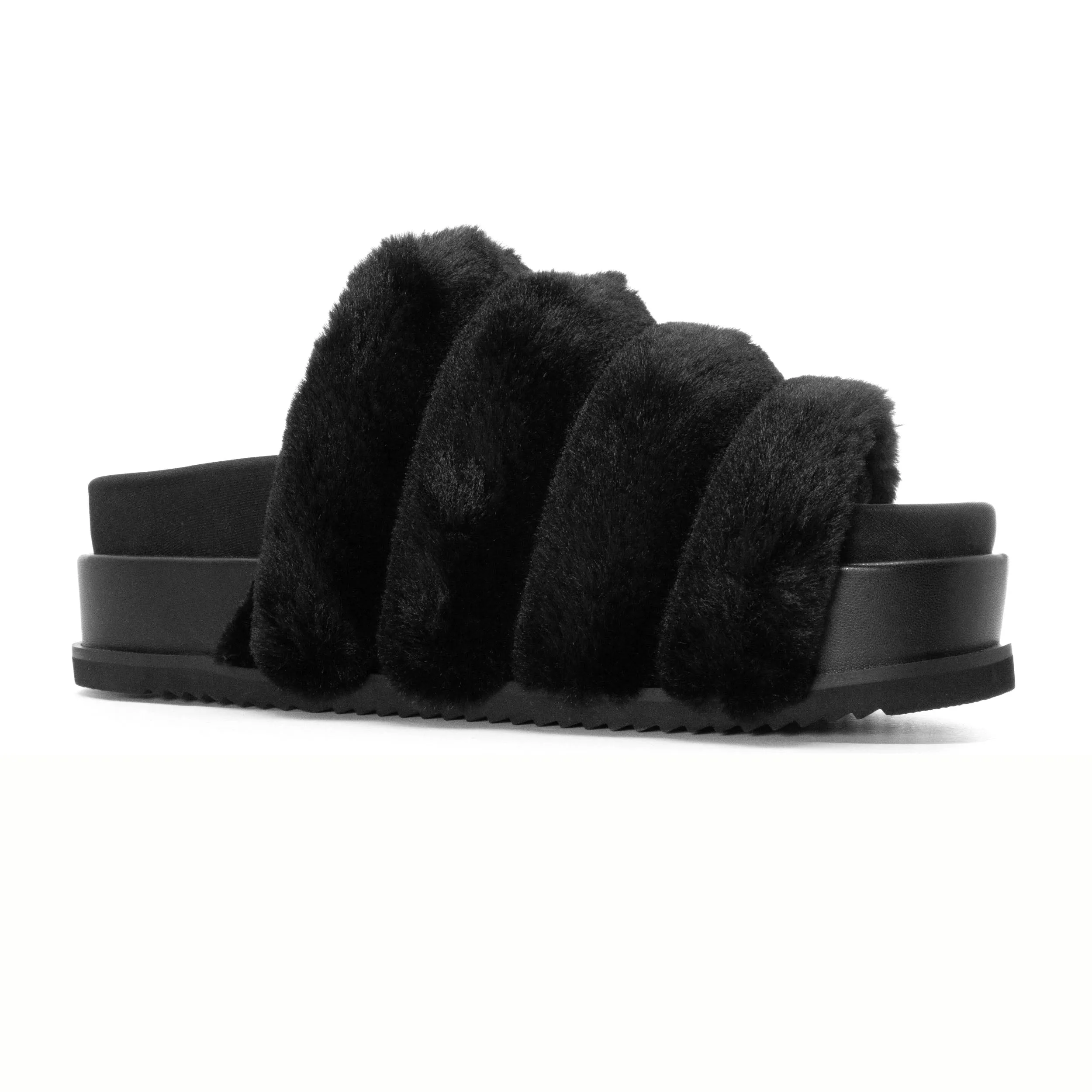 ROAM BUNNY STACK PLATFORM BLACK FAUX FUR
