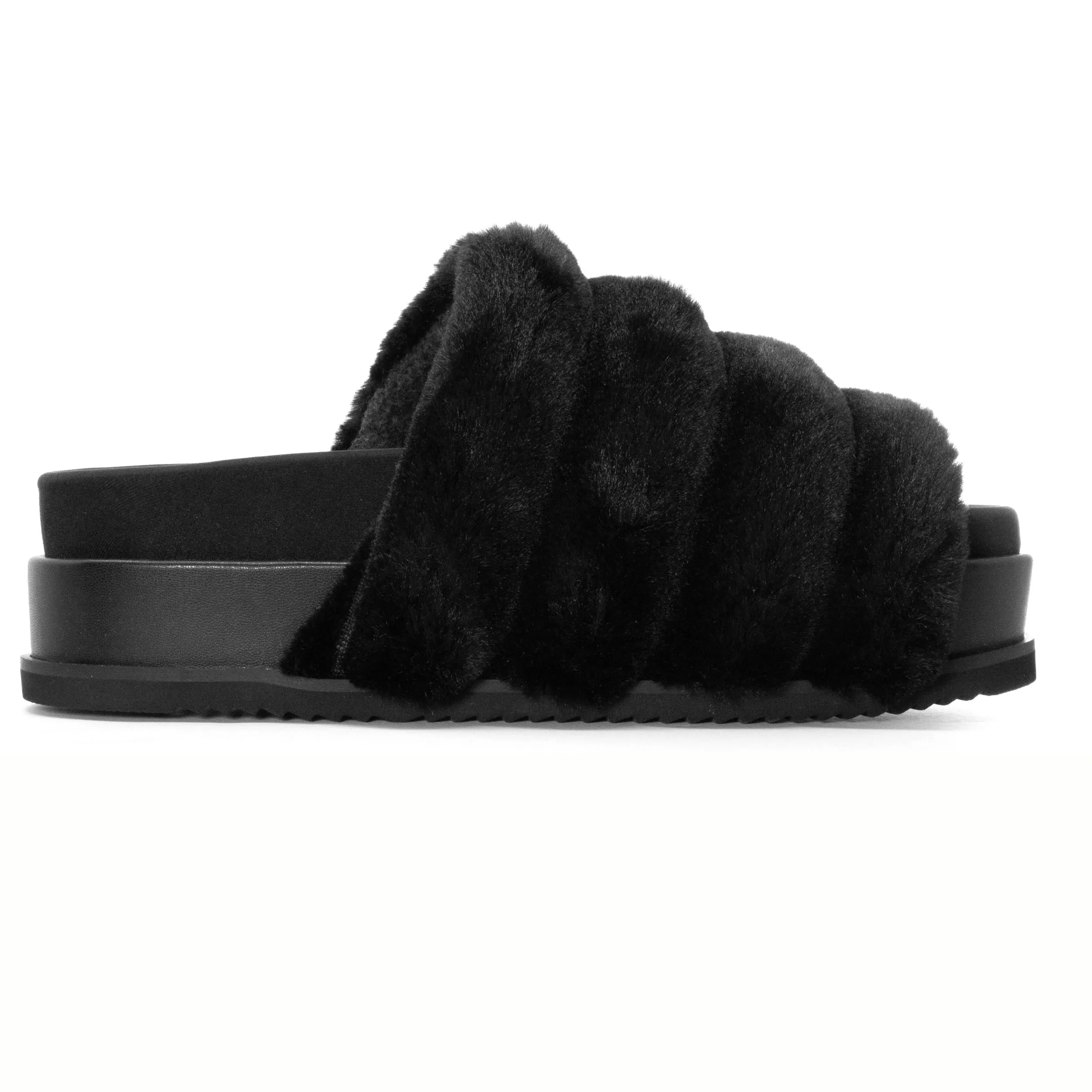 ROAM BUNNY STACK PLATFORM BLACK FAUX FUR