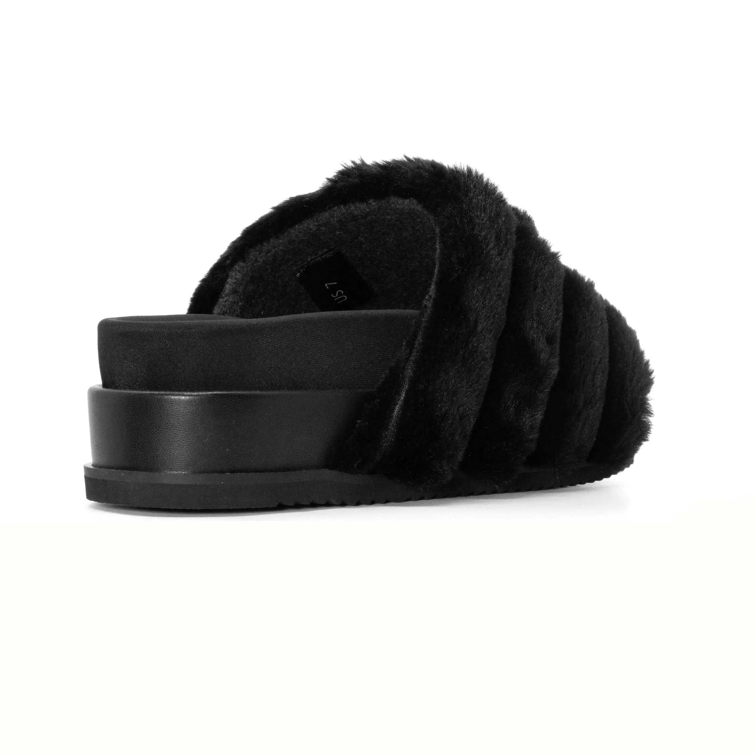 ROAM BUNNY STACK PLATFORM BLACK FAUX FUR