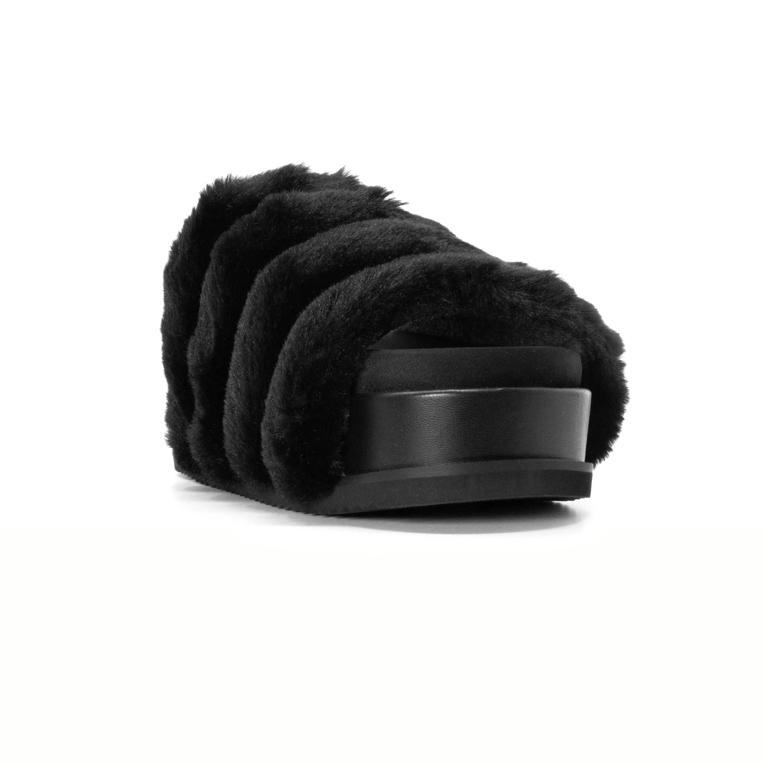 ROAM BUNNY STACK PLATFORM BLACK FAUX FUR