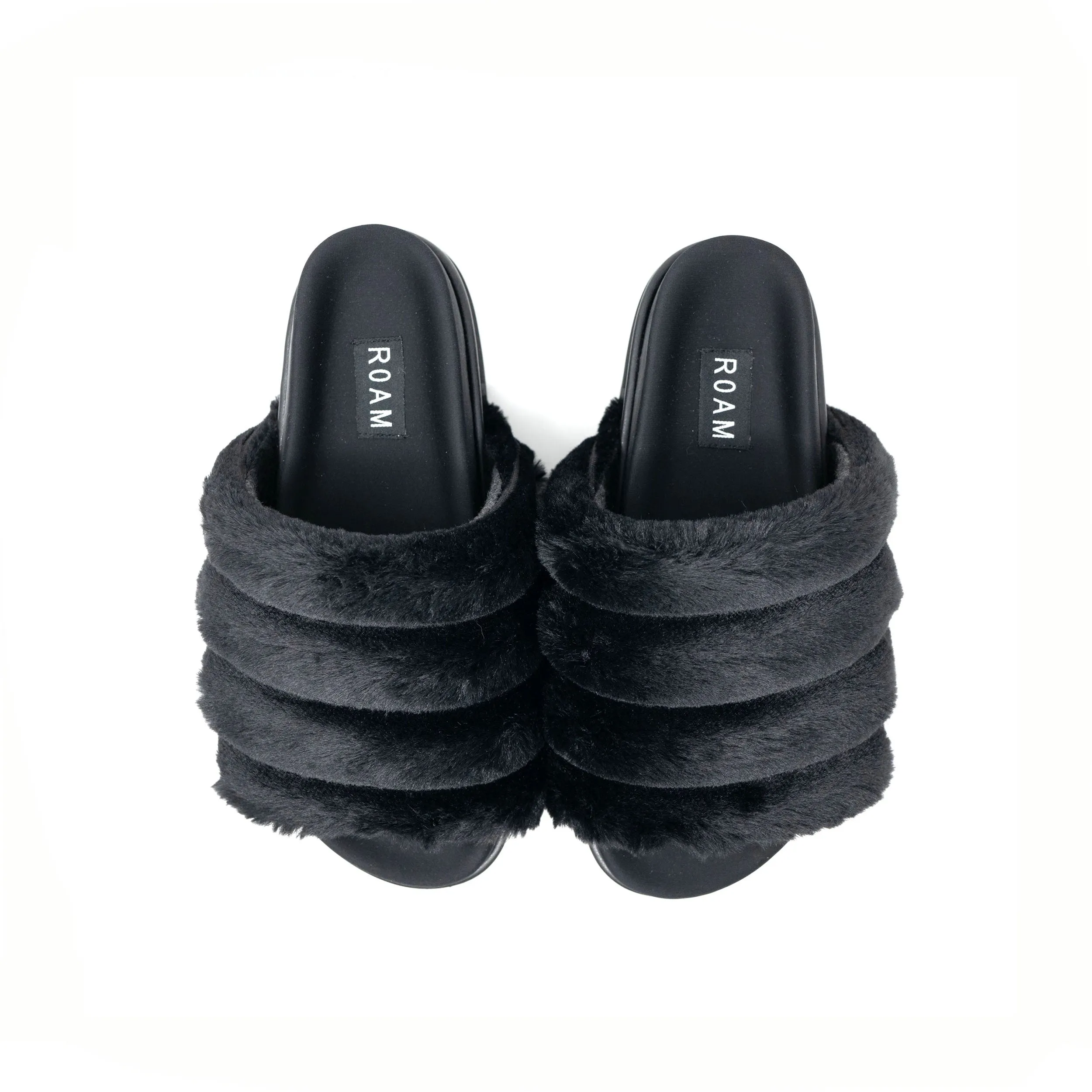 ROAM BUNNY STACK PLATFORM BLACK FAUX FUR
