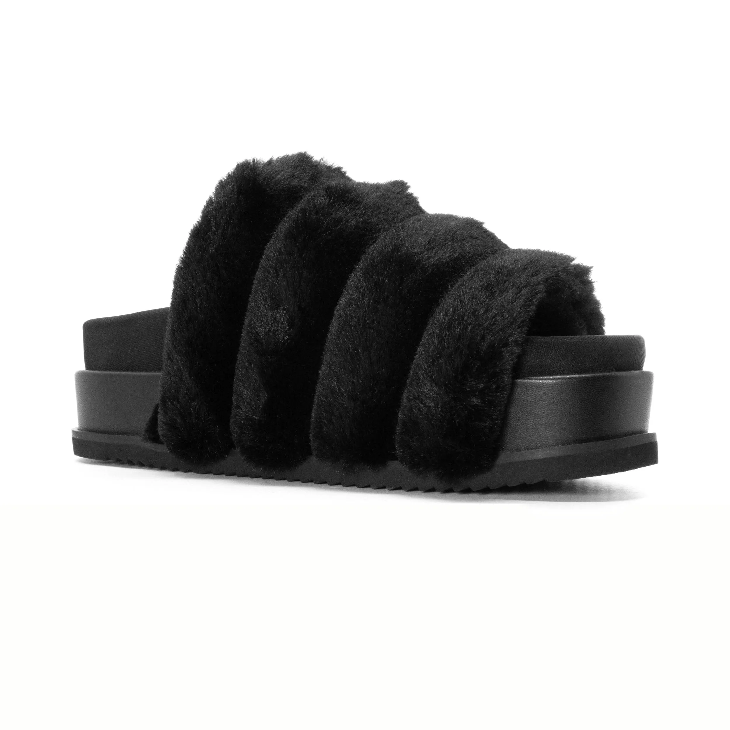 ROAM BUNNY STACK PLATFORM BLACK FAUX FUR