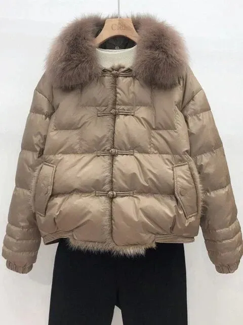 Rosy Vintage Puffy Coat